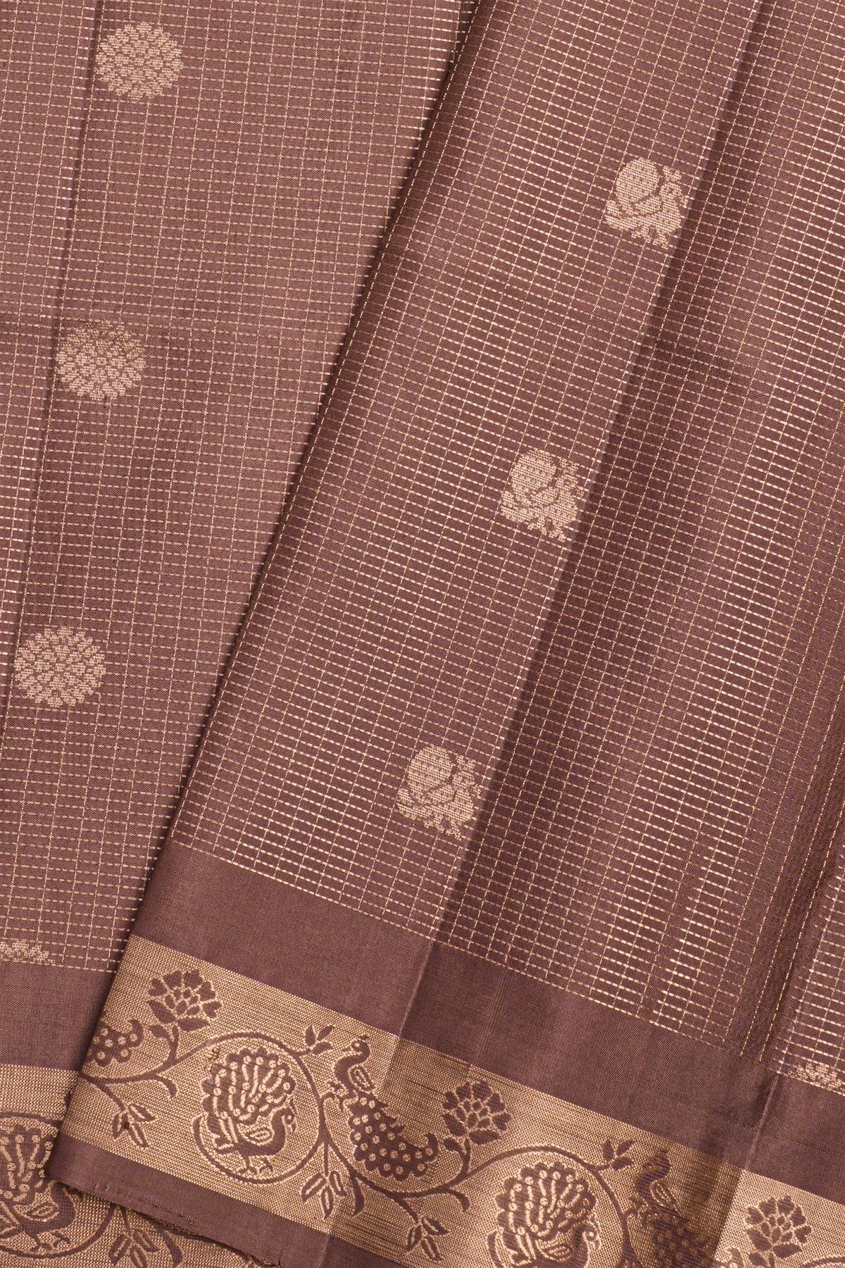 Coimbatore Soft Silk Brown Saree