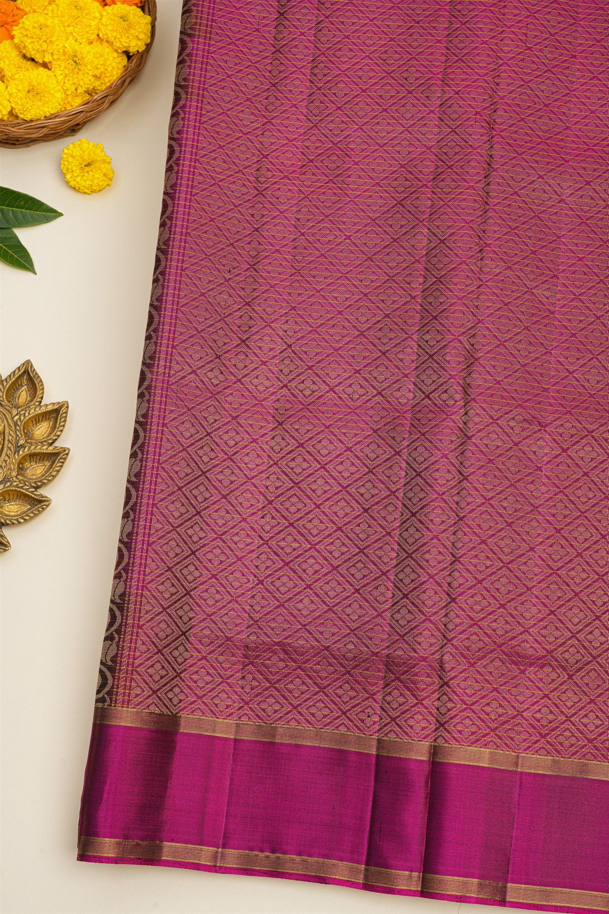 Coimbatore Soft Silk Dark Brown Saree