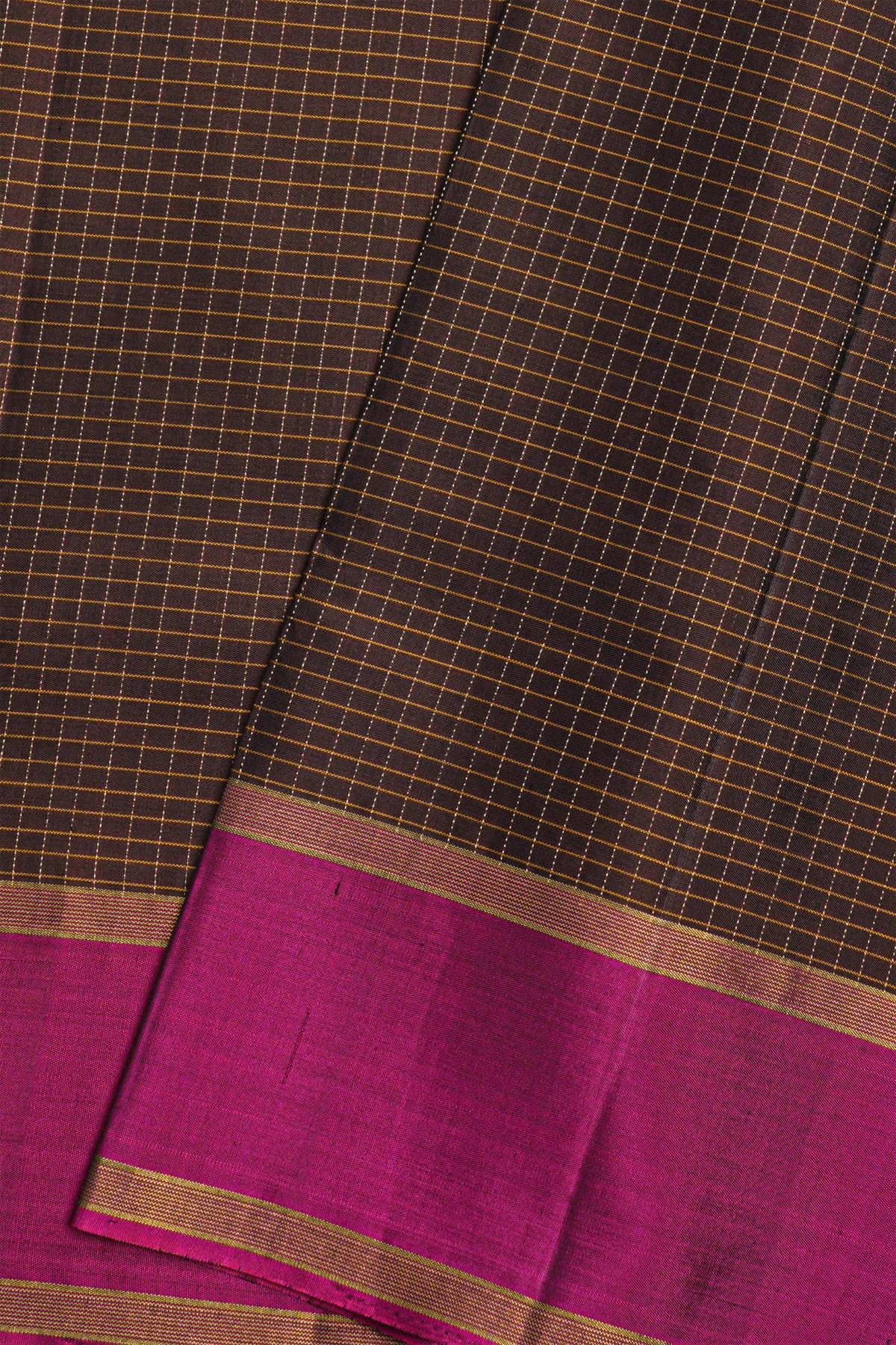 Coimbatore Soft Silk Dark Brown Saree