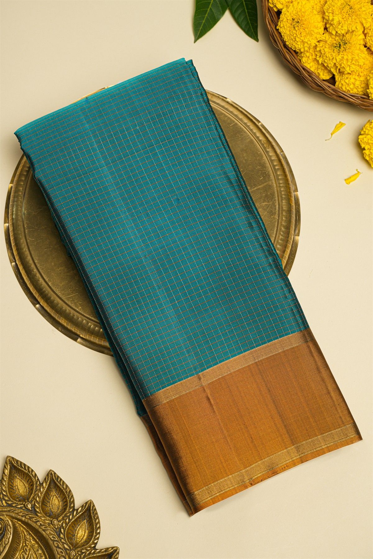 Coimbatore Soft Silk Sea Blue Saree