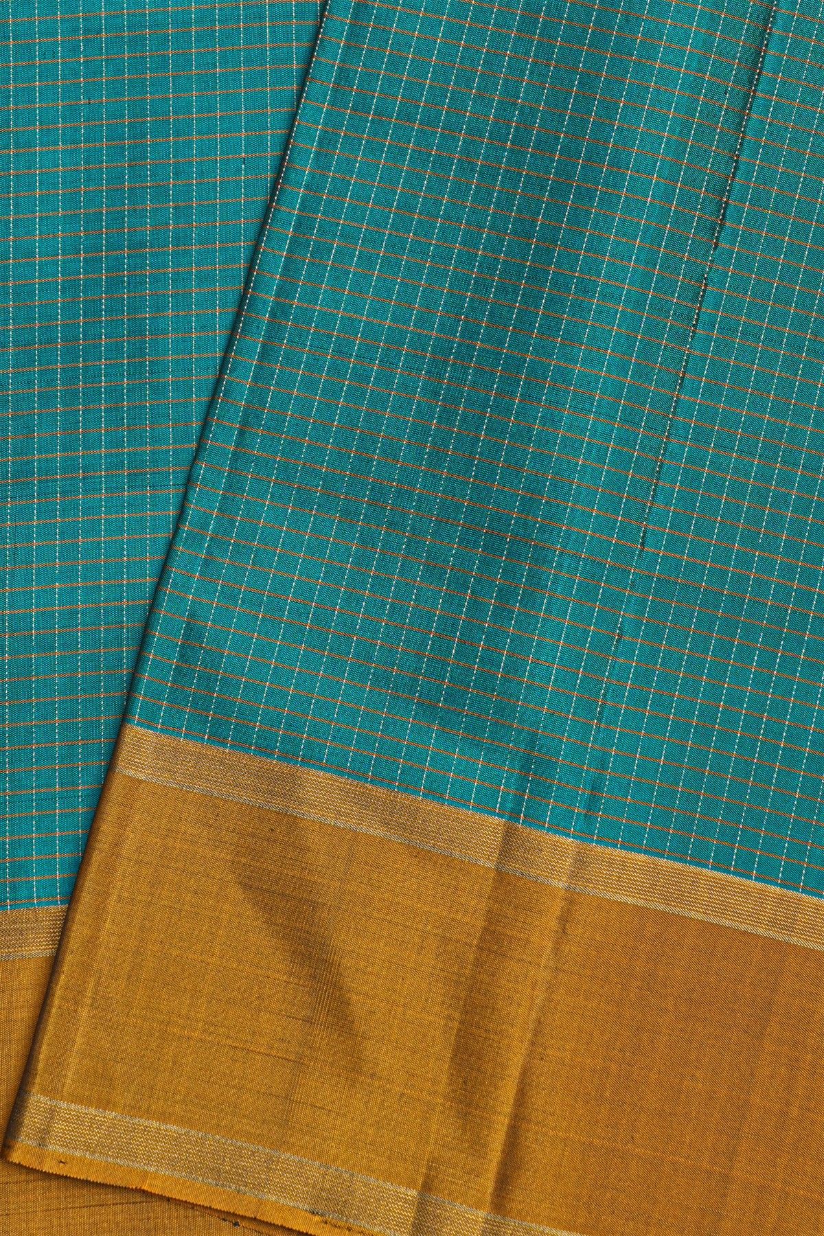 Coimbatore Soft Silk Sea Blue Saree