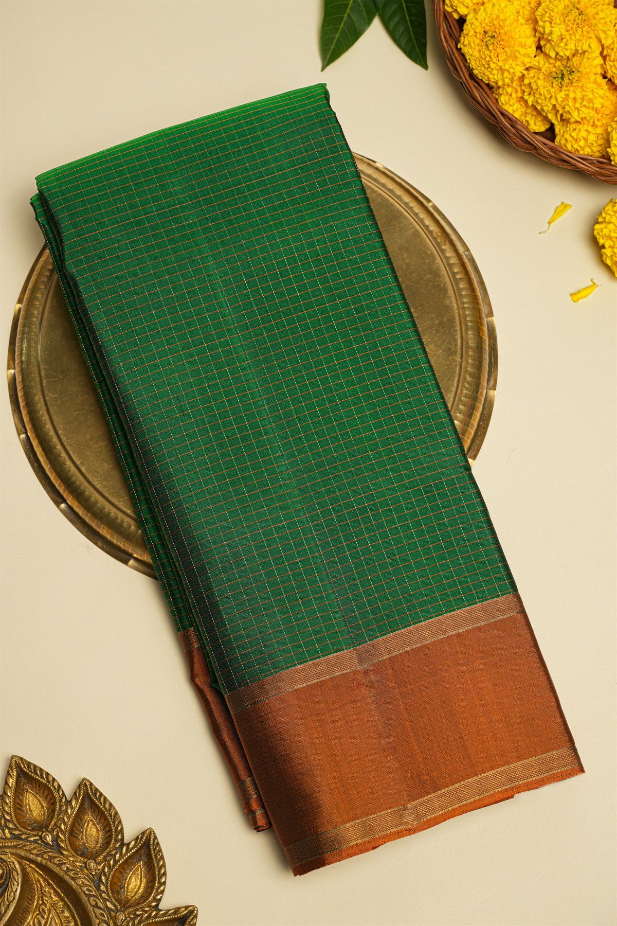 Coimbatore Soft Silk Bottle Green Saree