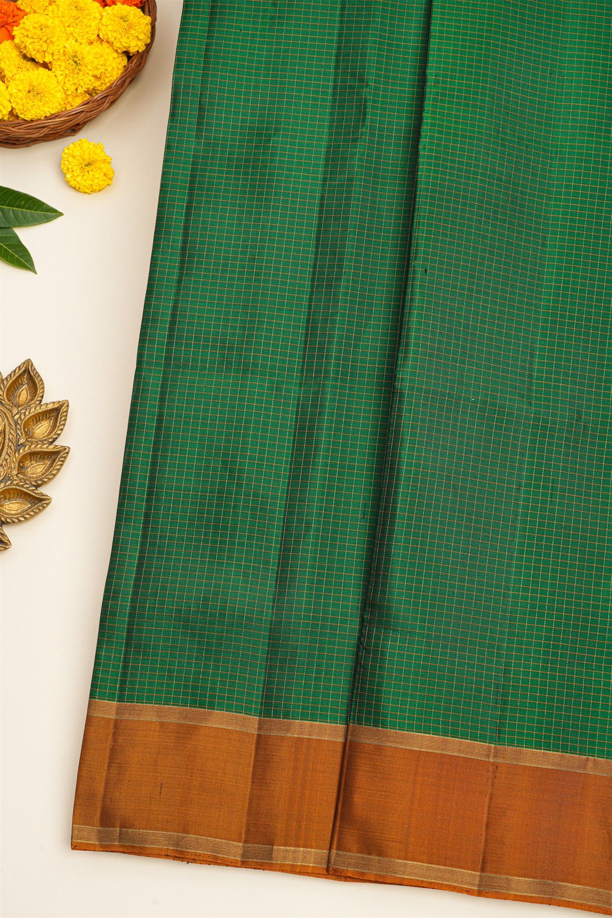 Coimbatore Soft Silk Bottle Green Saree