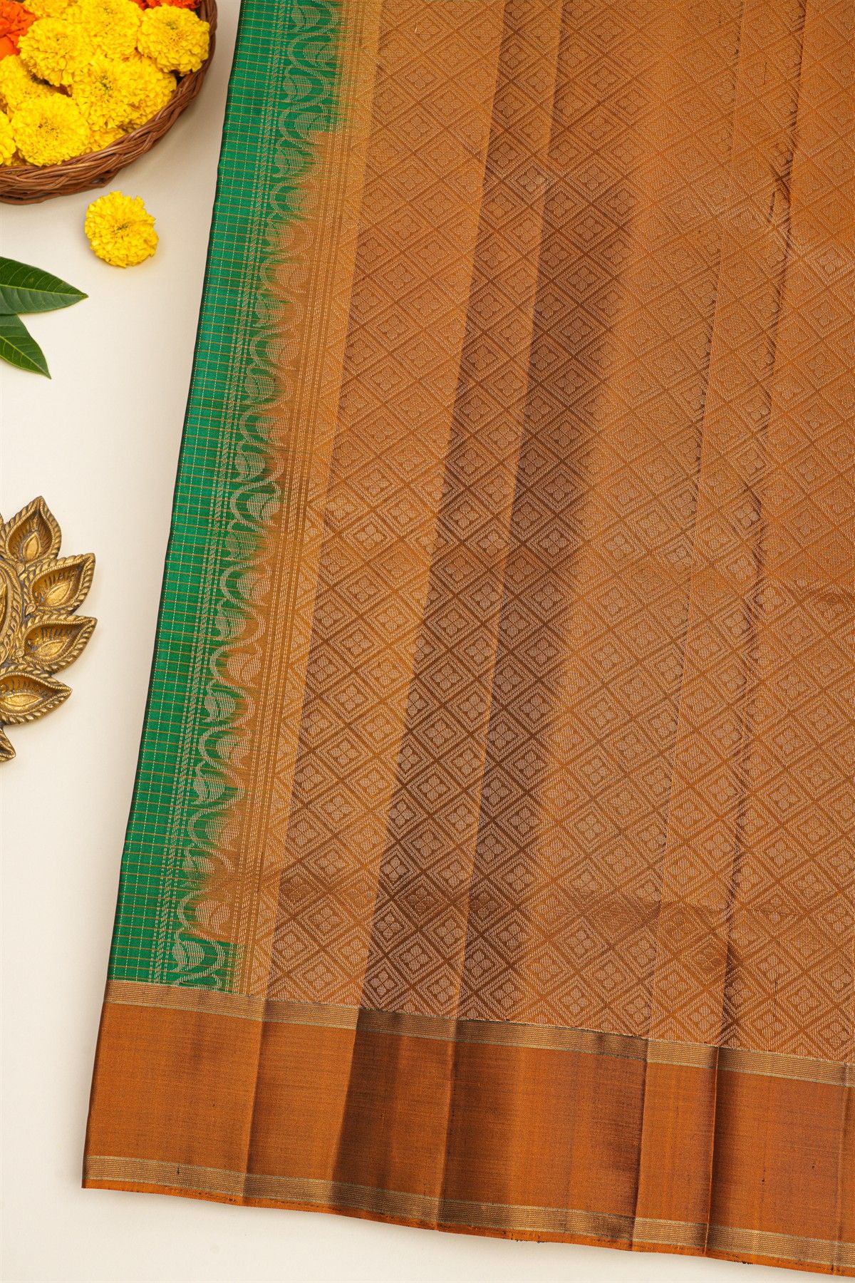Coimbatore Soft Silk Bottle Green Saree