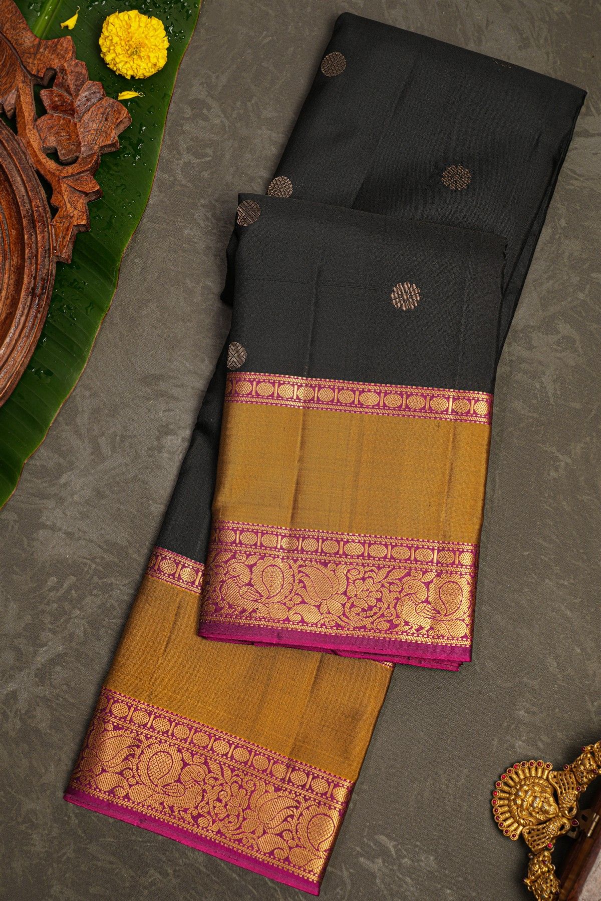 Coimbatore Soft Silk Black Saree