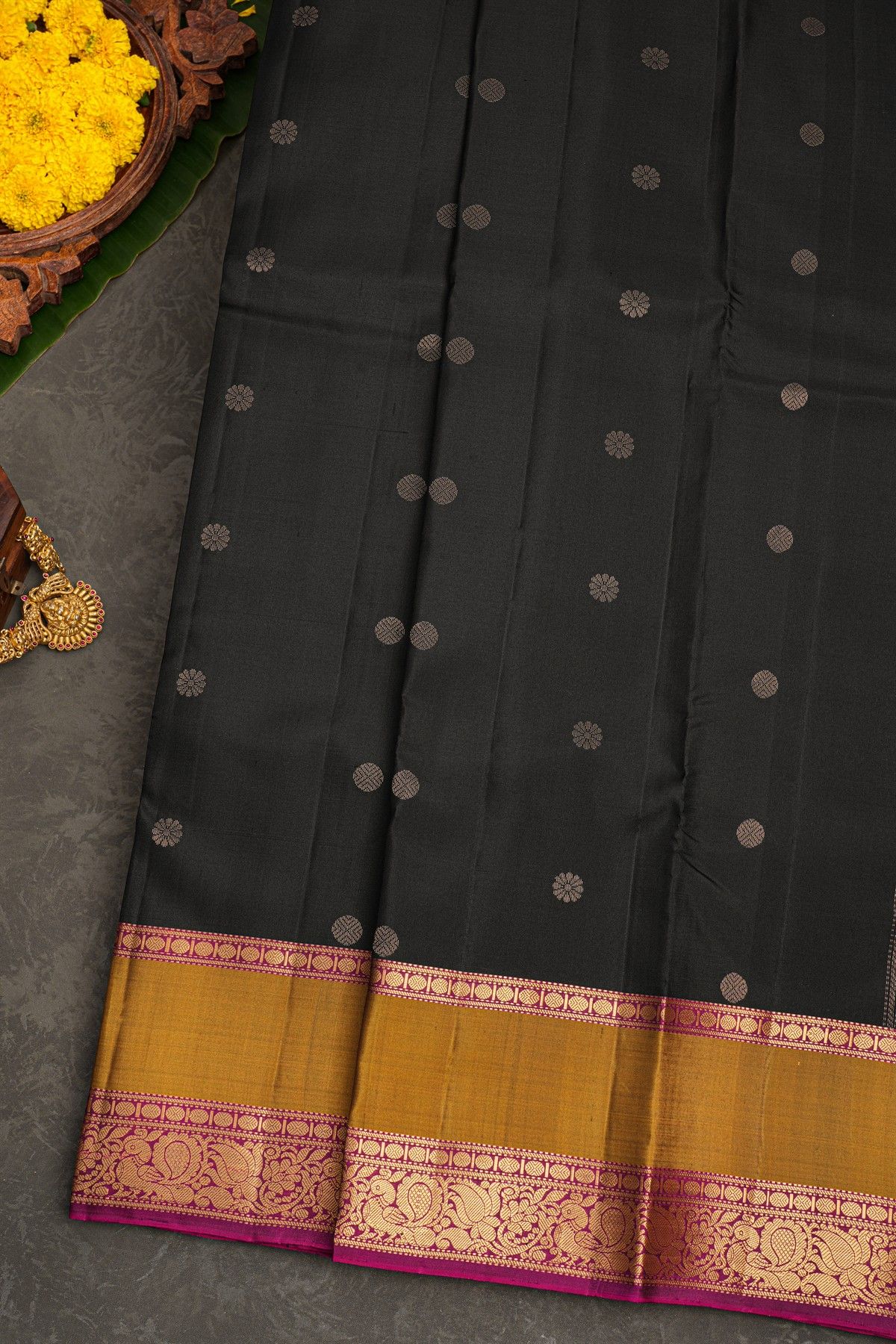 Coimbatore Soft Silk Black Saree