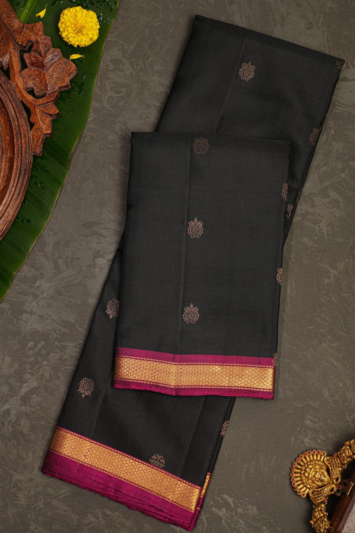 Coimbatore Soft Silk Black Saree