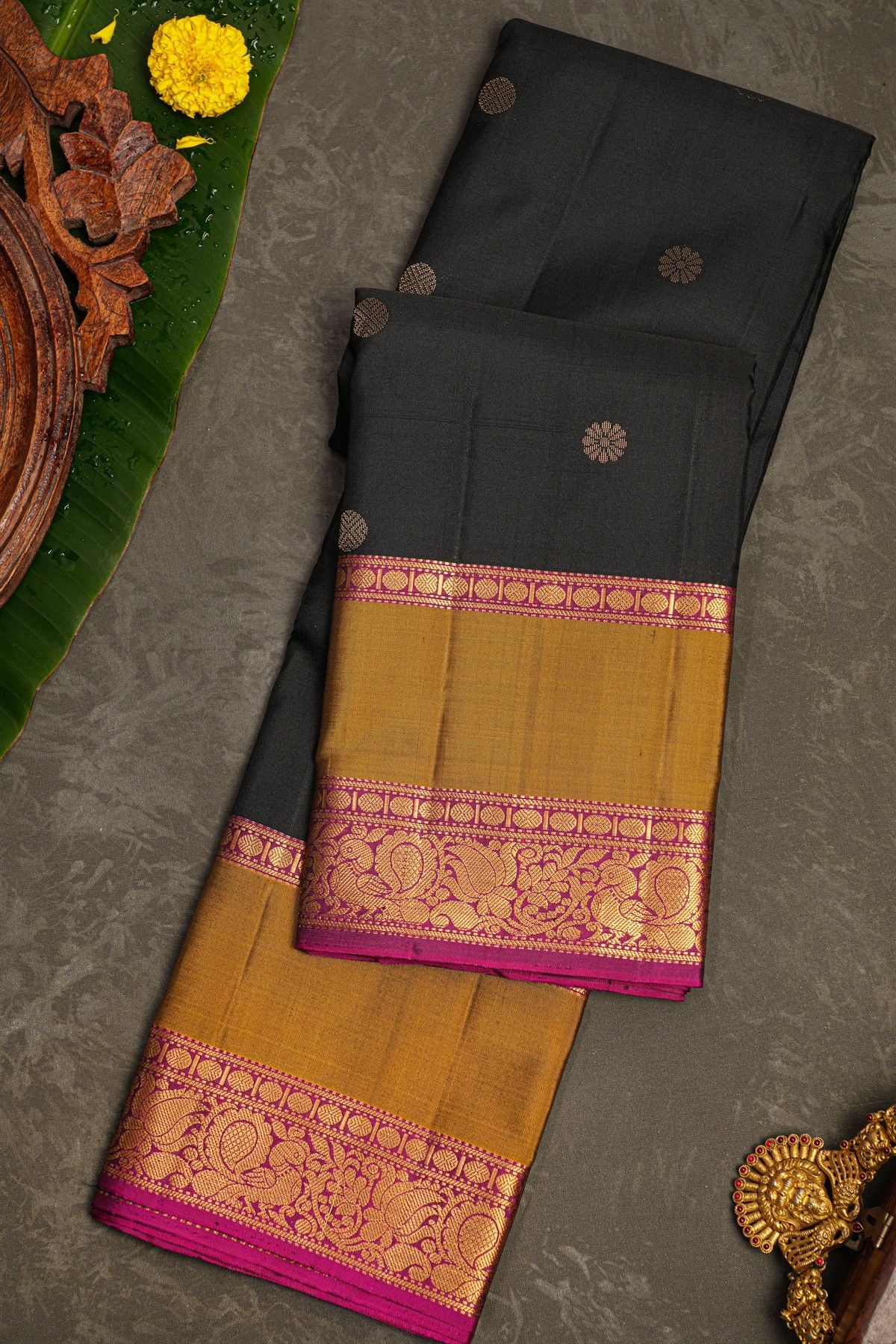 Coimbatore Soft Silk Black Saree