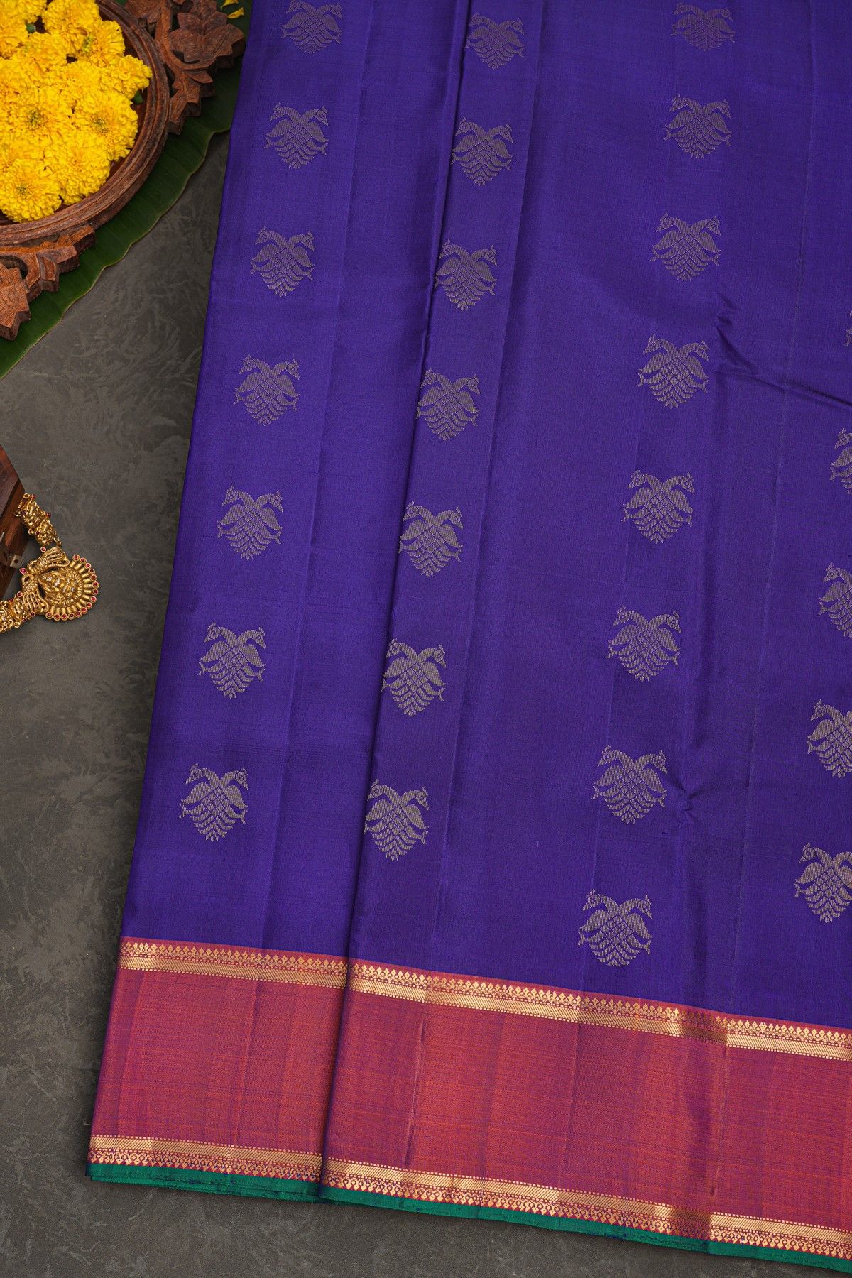 Coimbatore Soft Silk Royal Blue Saree