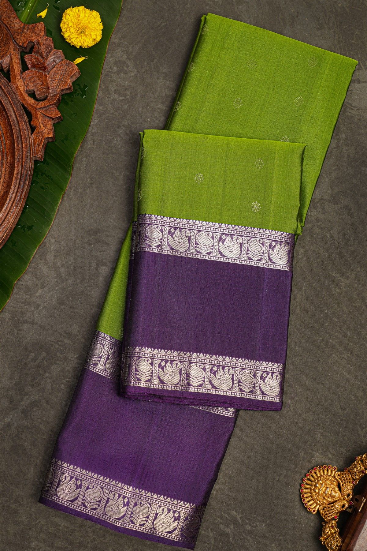 Coimbatore Soft Silk Mehendi Green Saree