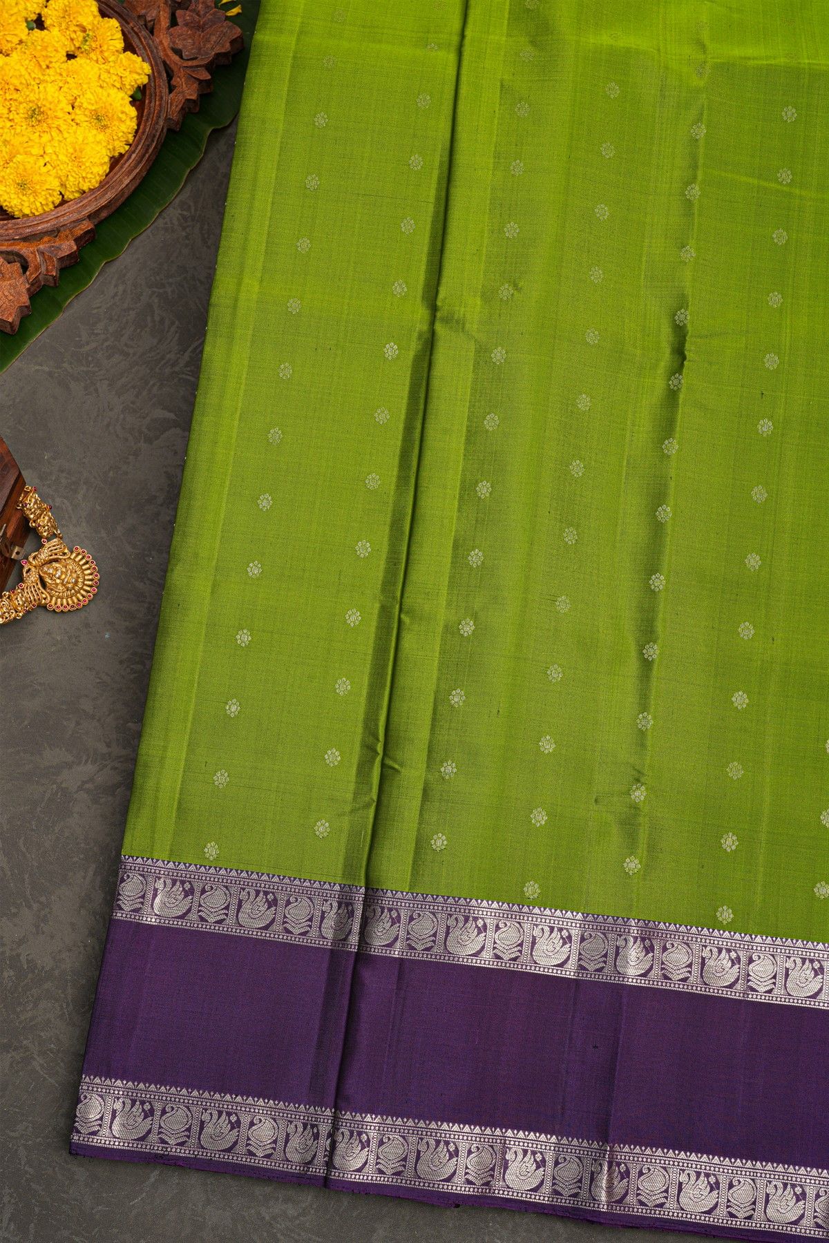 Coimbatore Soft Silk Mehendi Green Saree