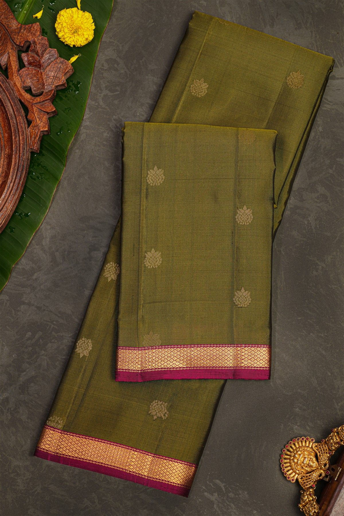 Coimbatore Soft Silk Mehendi Green Saree