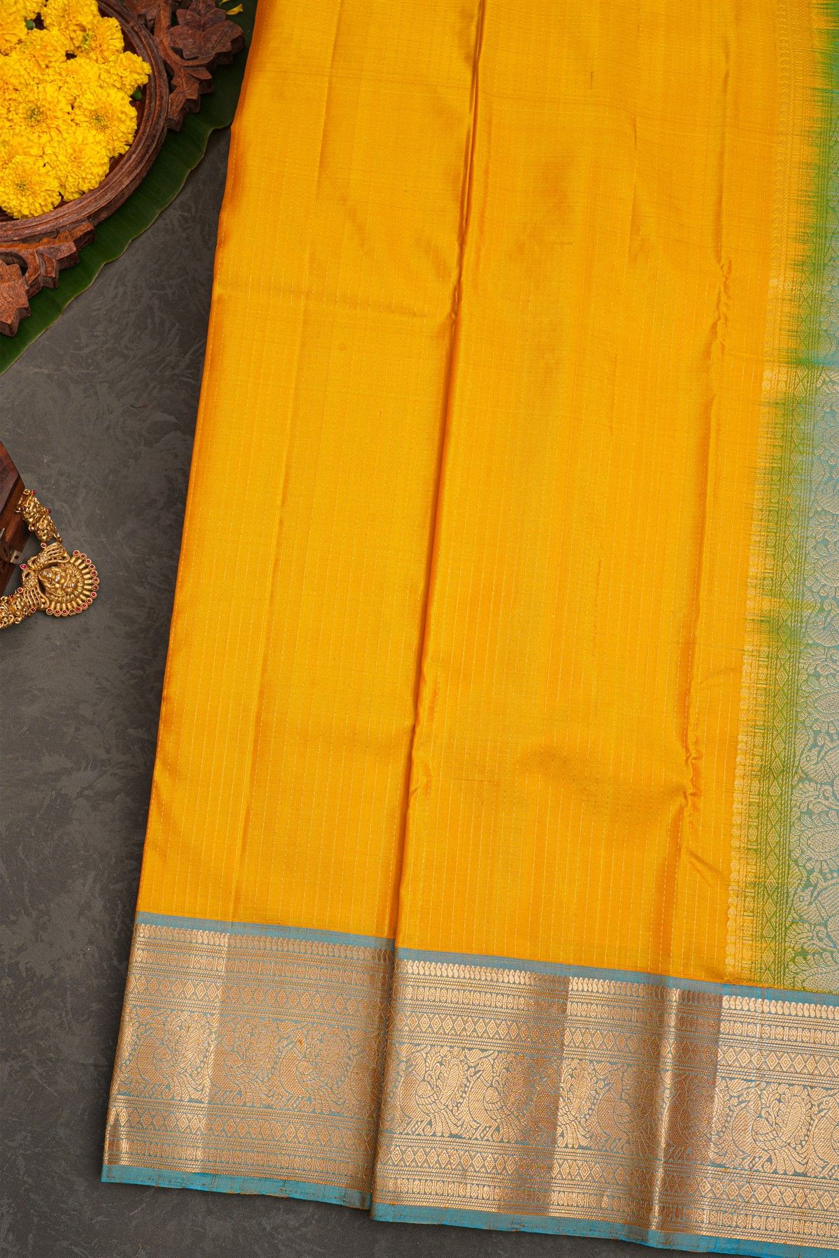 Coimbatore Soft Silk Mustard Saree