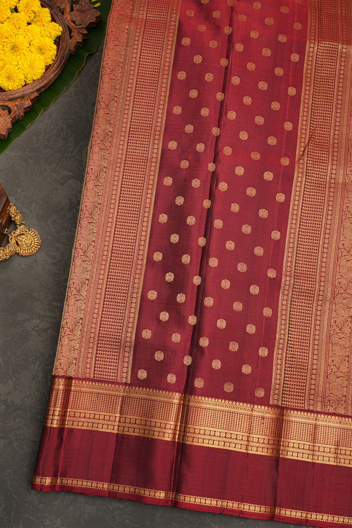 Coimbatore Soft Silk Mustard Saree