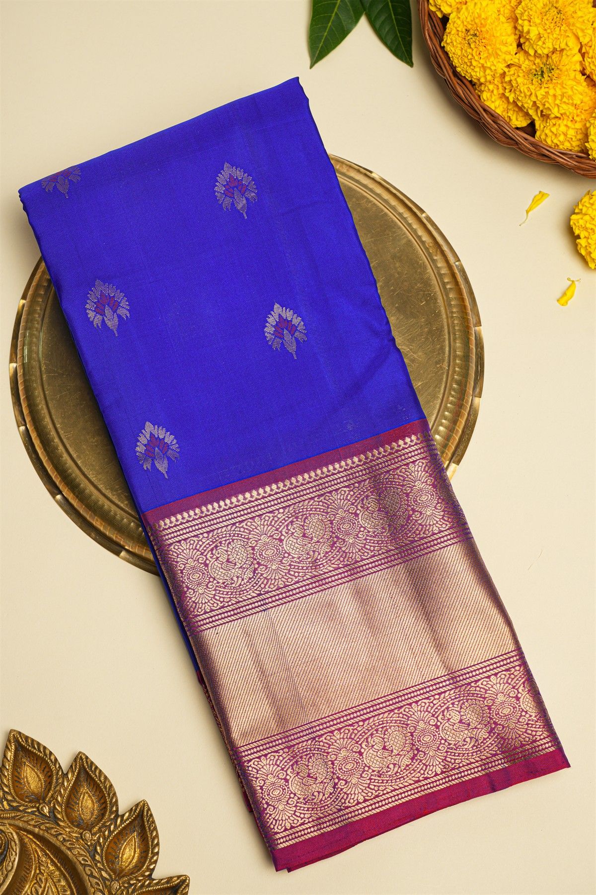 Coimbatore Soft Silk Royal Blue Saree