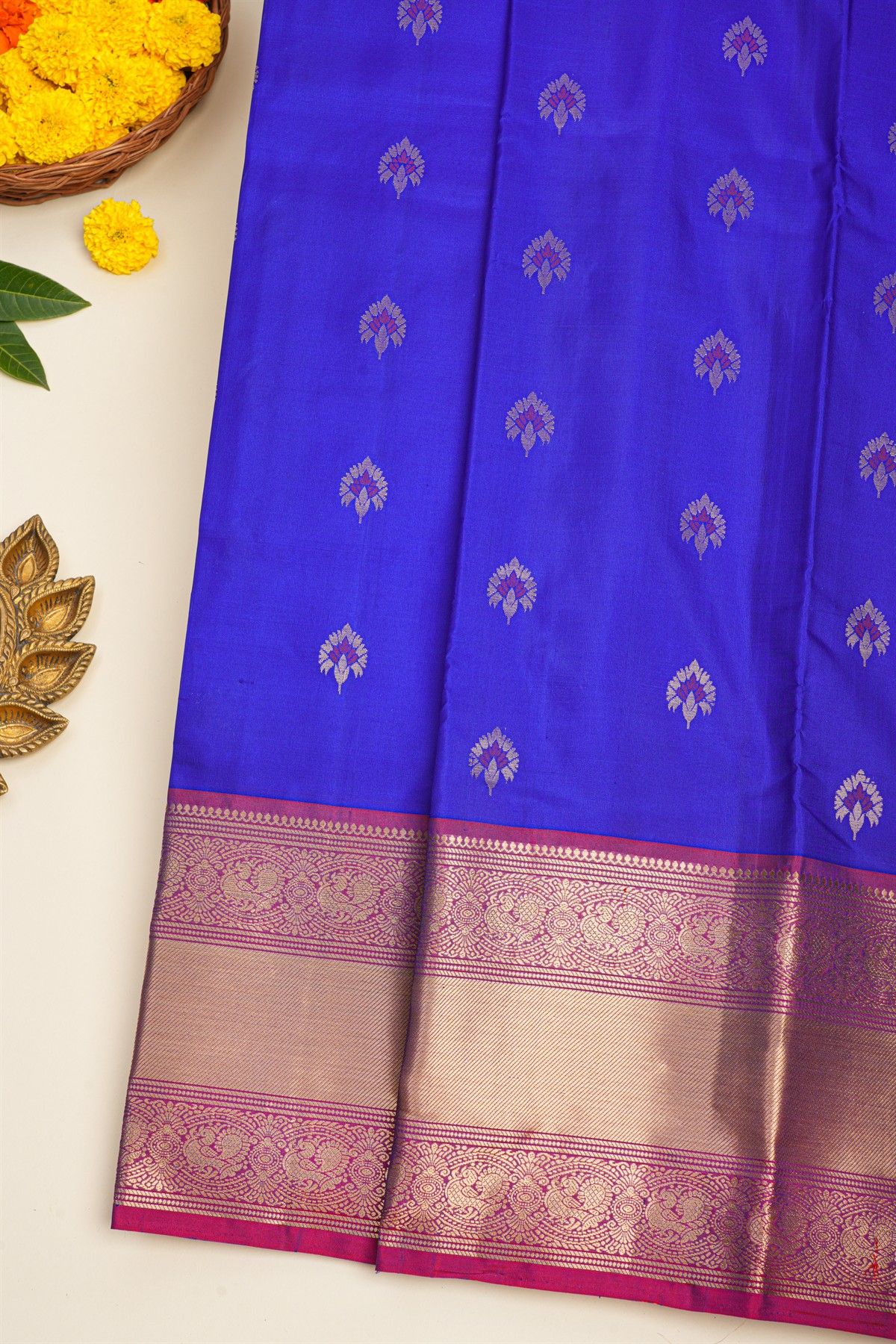 Coimbatore Soft Silk Royal Blue Saree