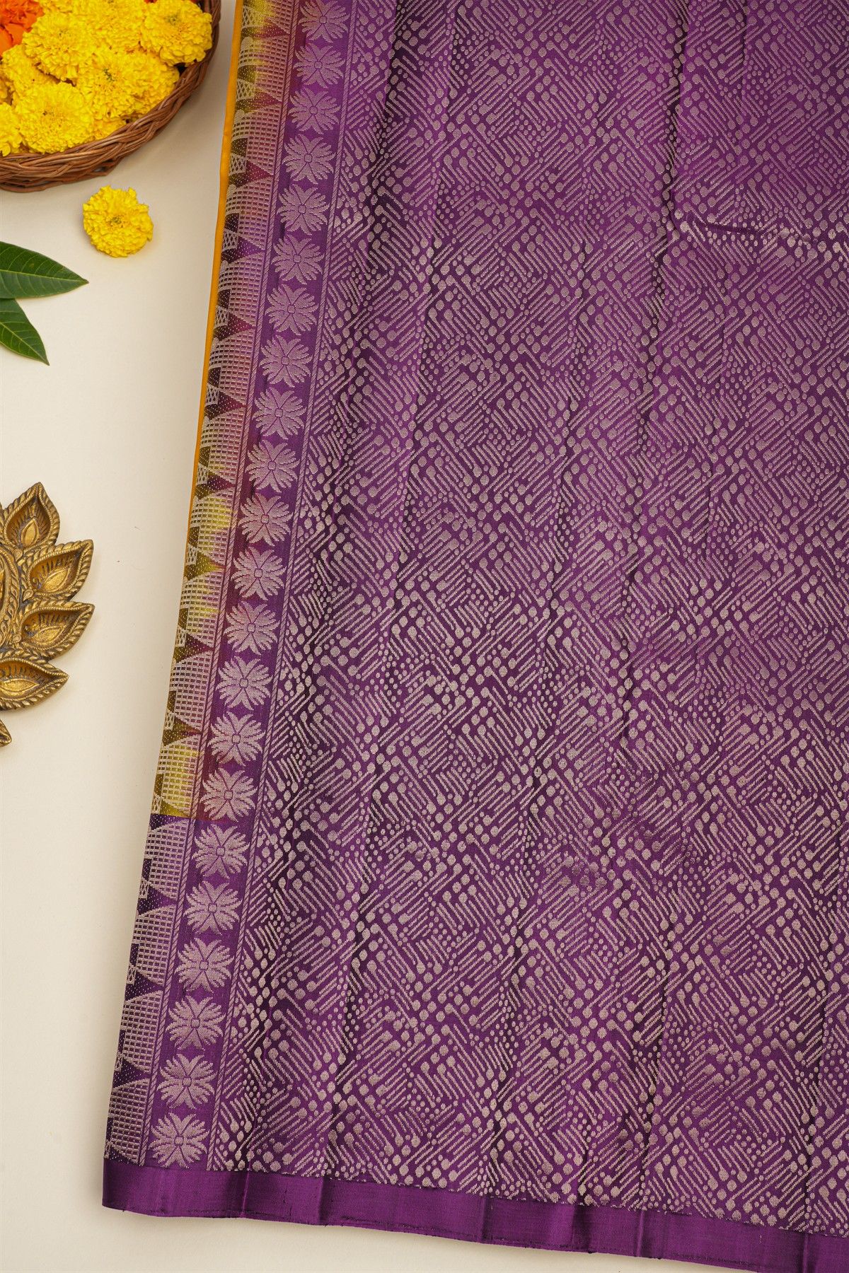 Coimbatore Soft Silk Mustard Saree