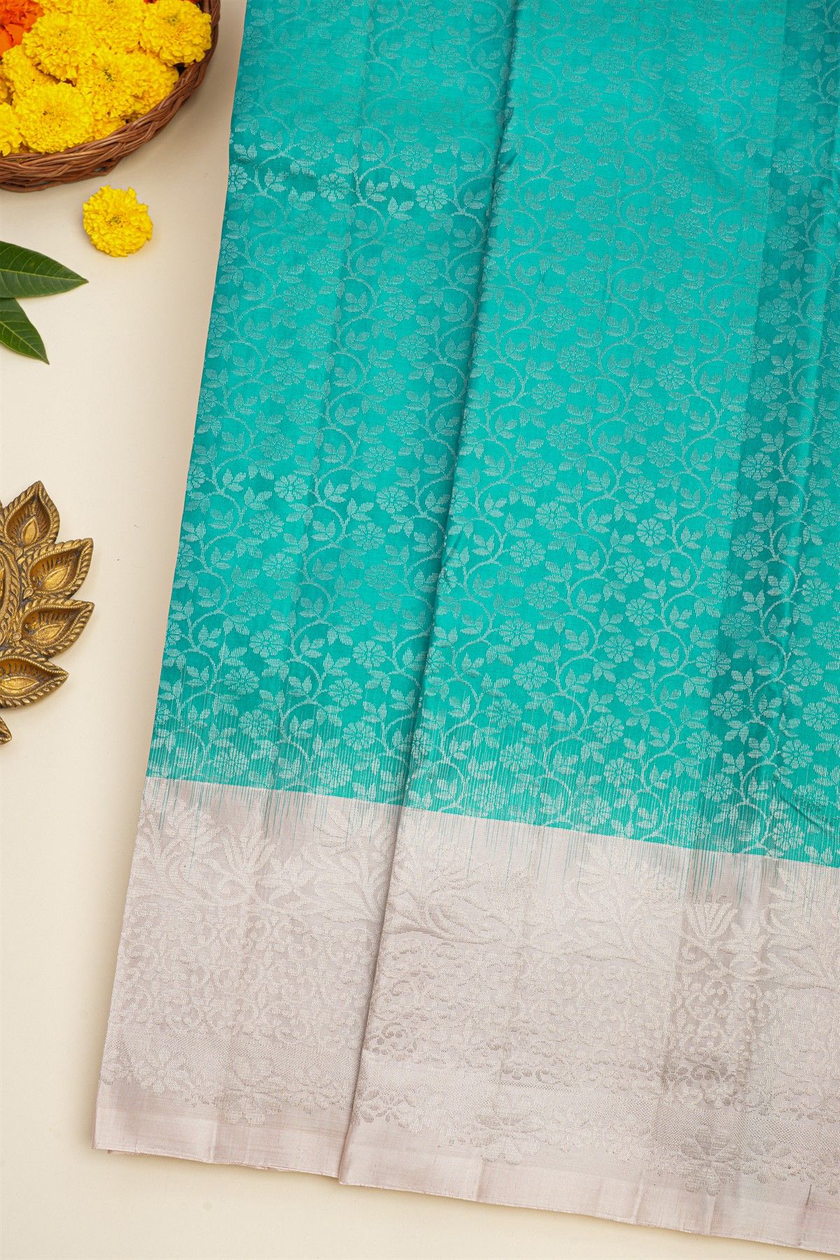 Coimbatore Soft Silk Sea Green Saree