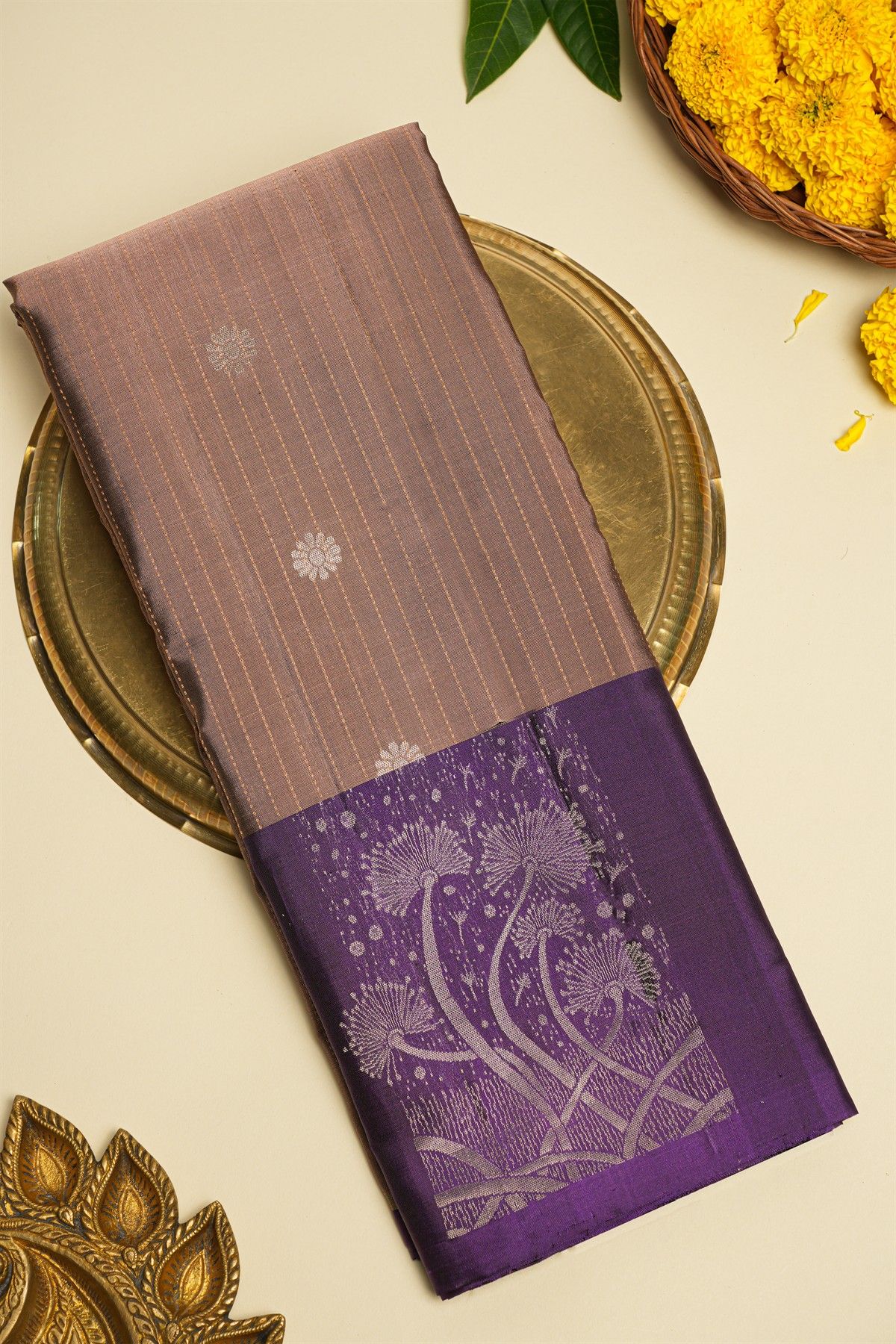 Coimbatore Soft Silk Brown Saree