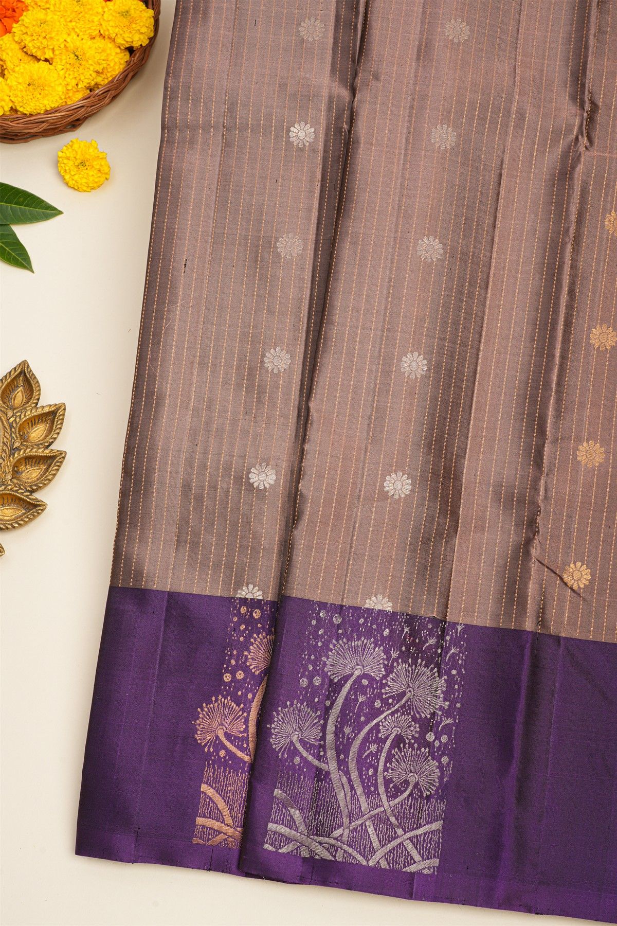 Coimbatore Soft Silk Brown Saree