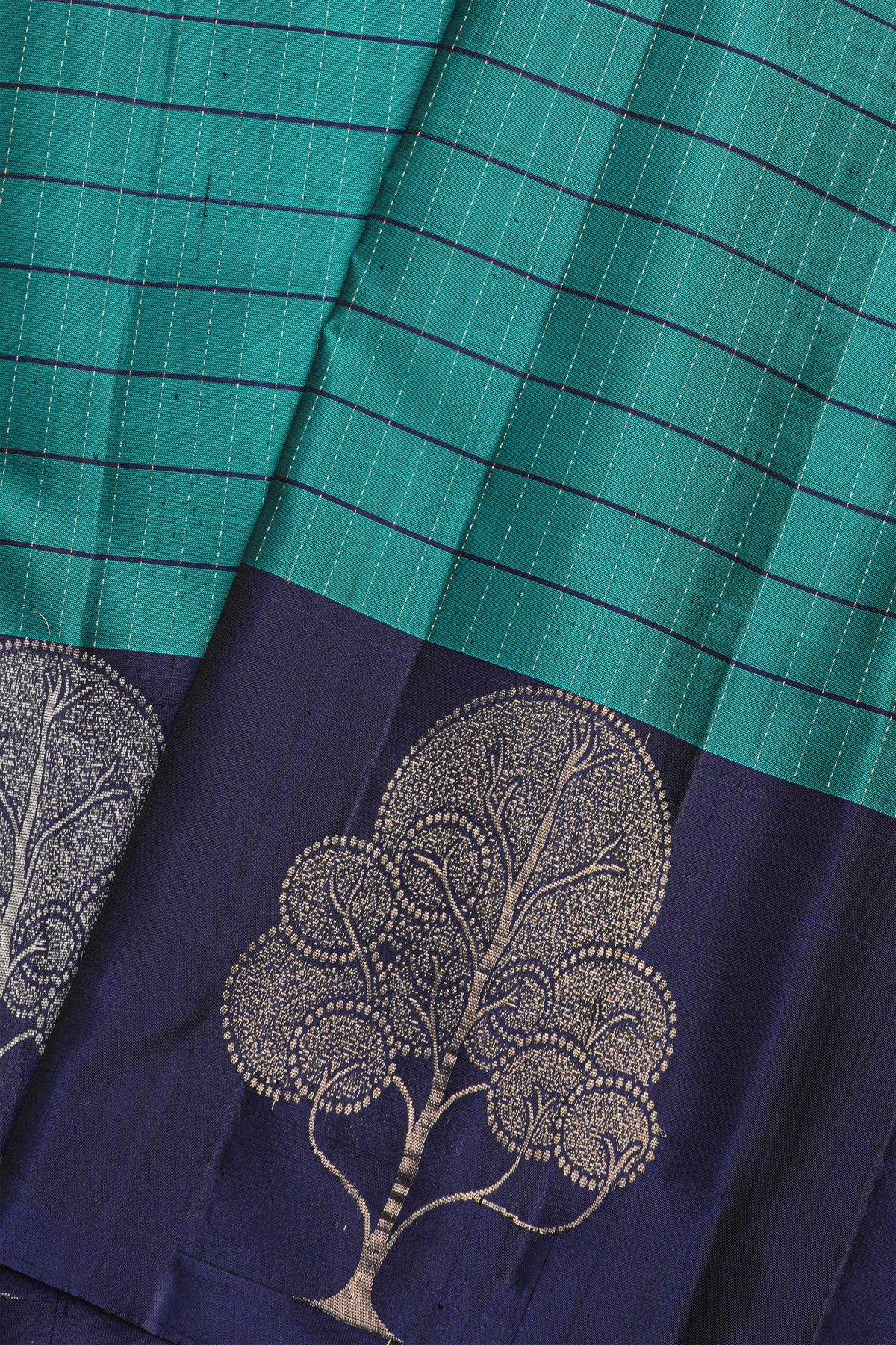 Coimbatore Soft Silk Sea Blue Saree