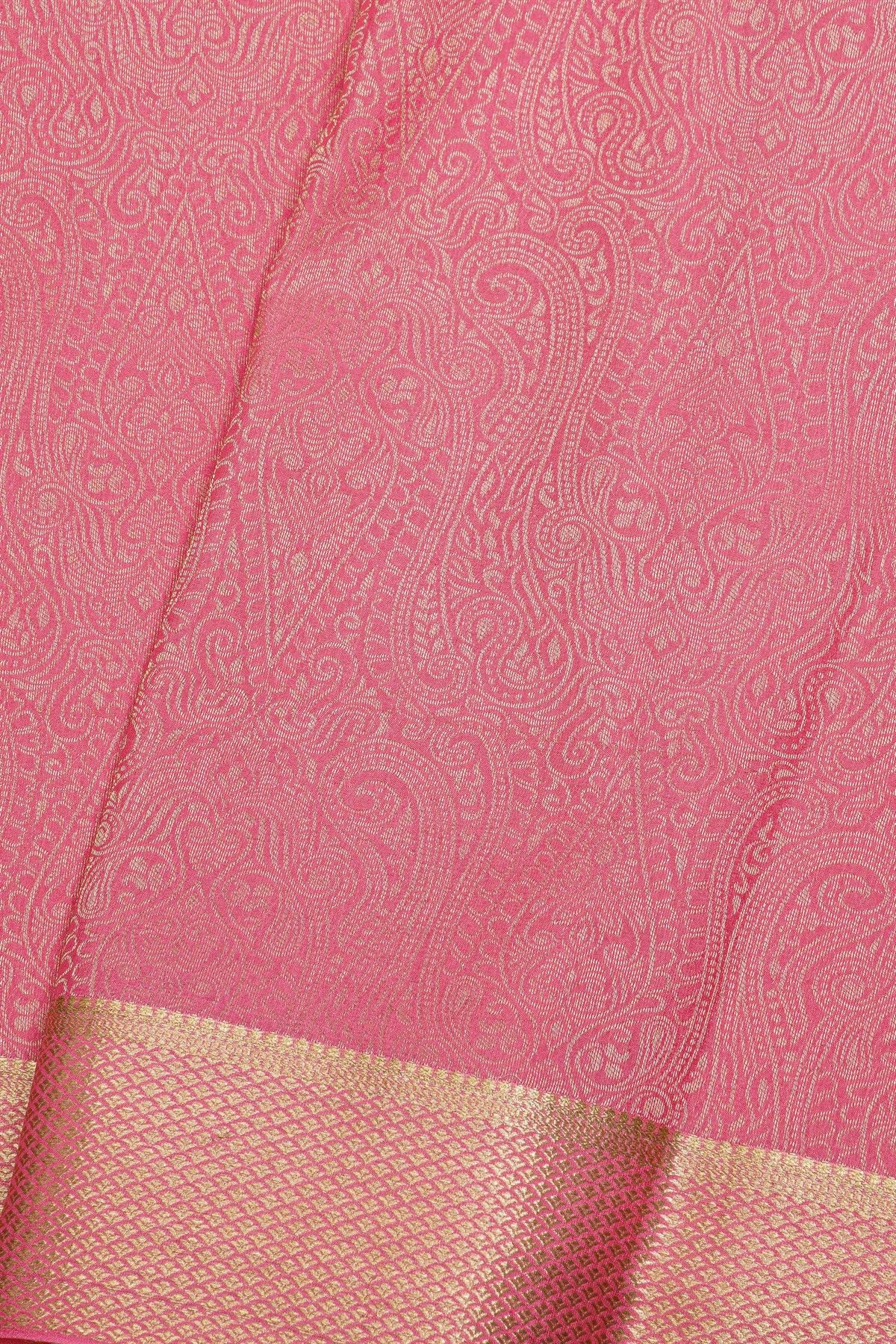 Mysore Crepe Pink Saree