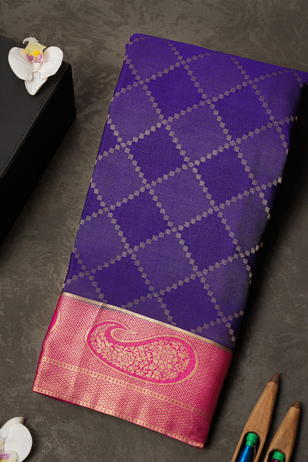 Mysore Crepe Multicolour Saree