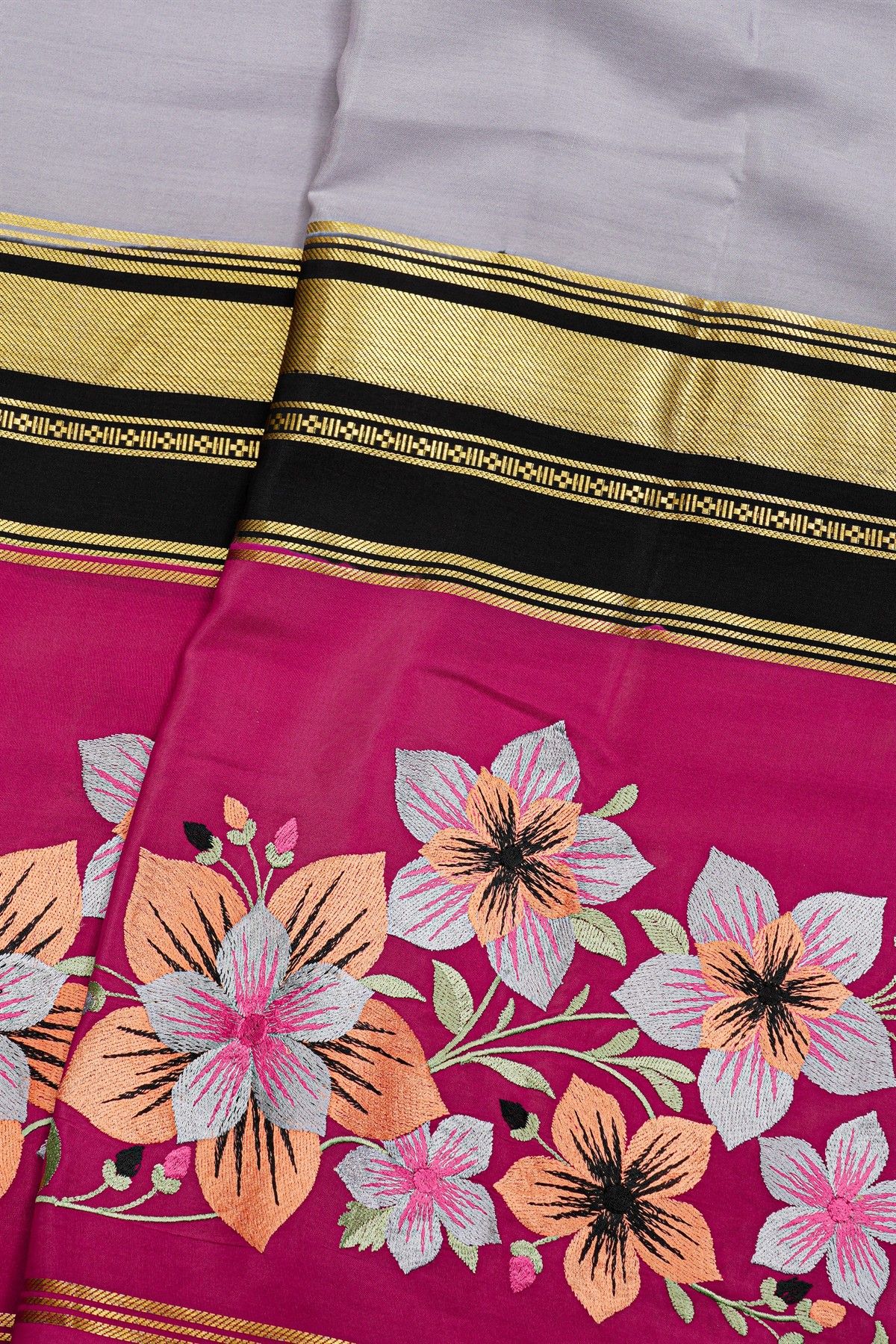 Mysore Crepe Dual Colour Saree