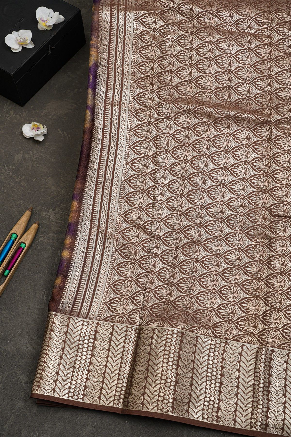 Mysore Crepe Dual Colour Saree