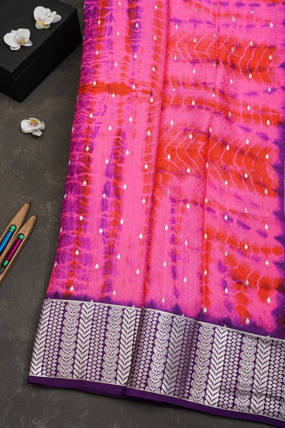 Mysore Crepe Multicolour Saree