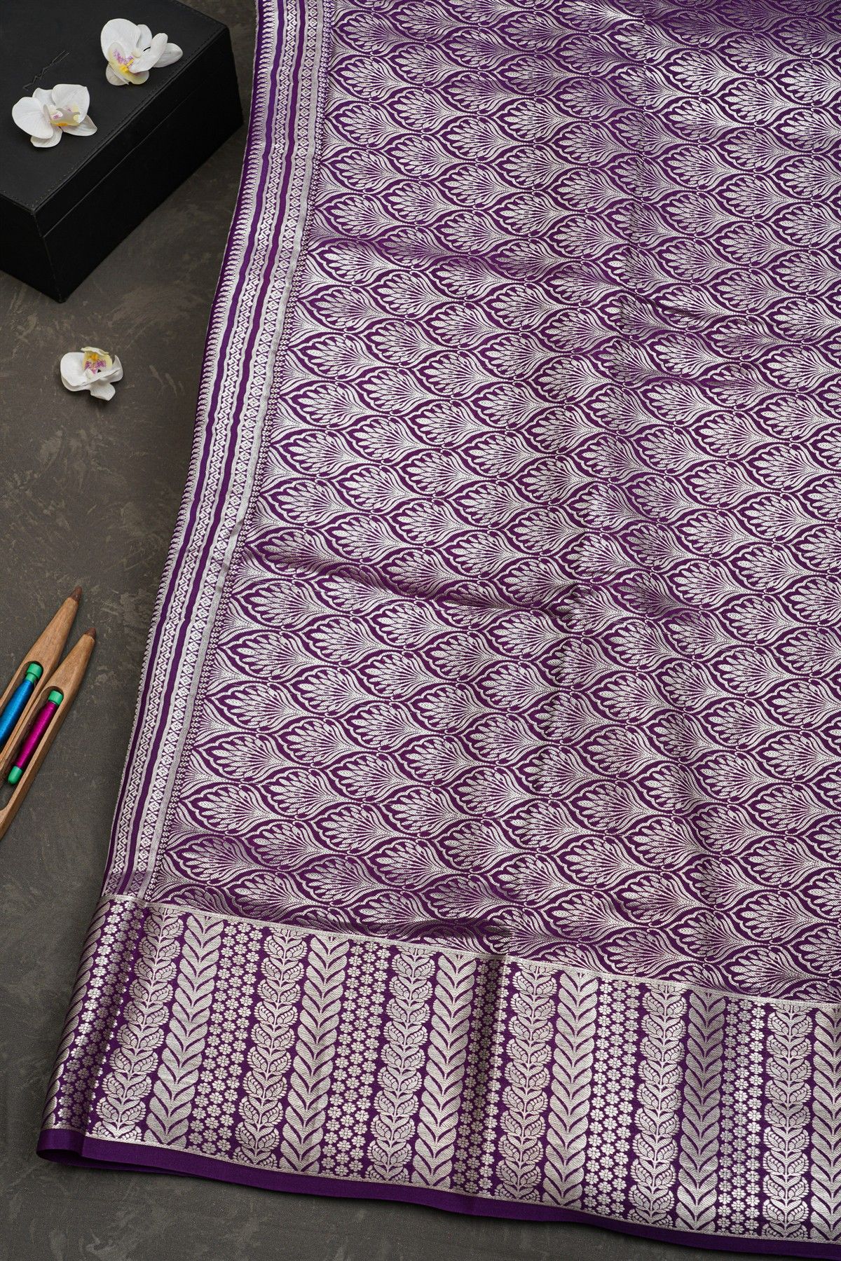 Mysore Crepe Multicolour Saree