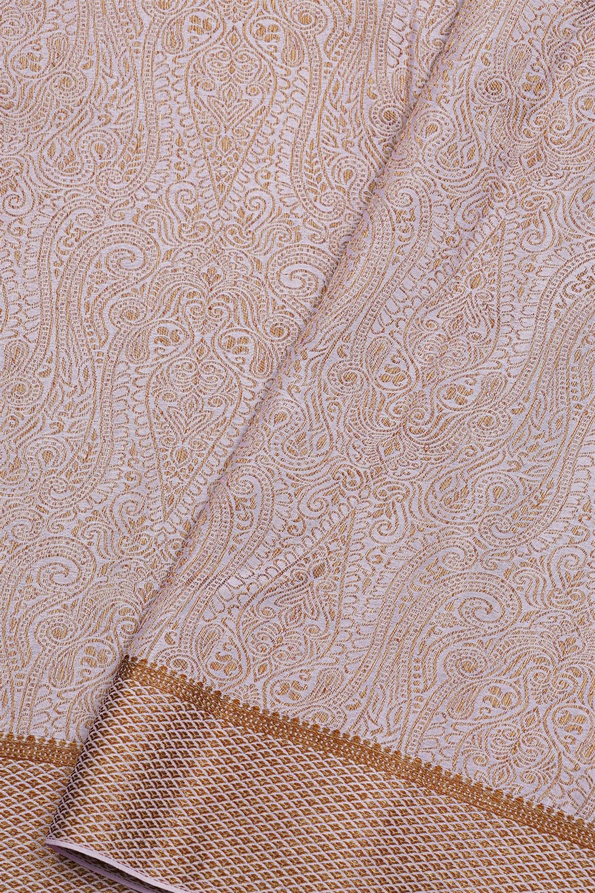 Mysore Crepe Cream Saree