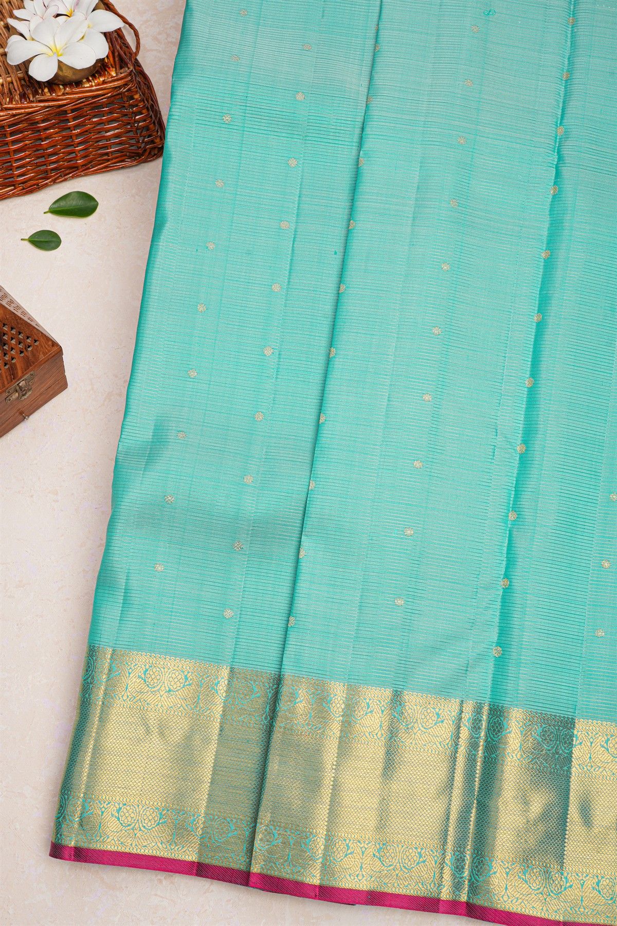 Kancheepuram Silk Sky Blue Saree