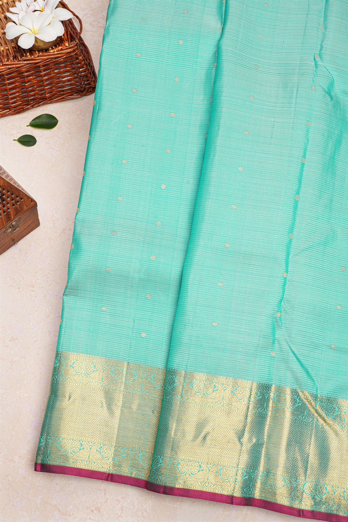 Kancheepuram Silk Sky Blue Saree