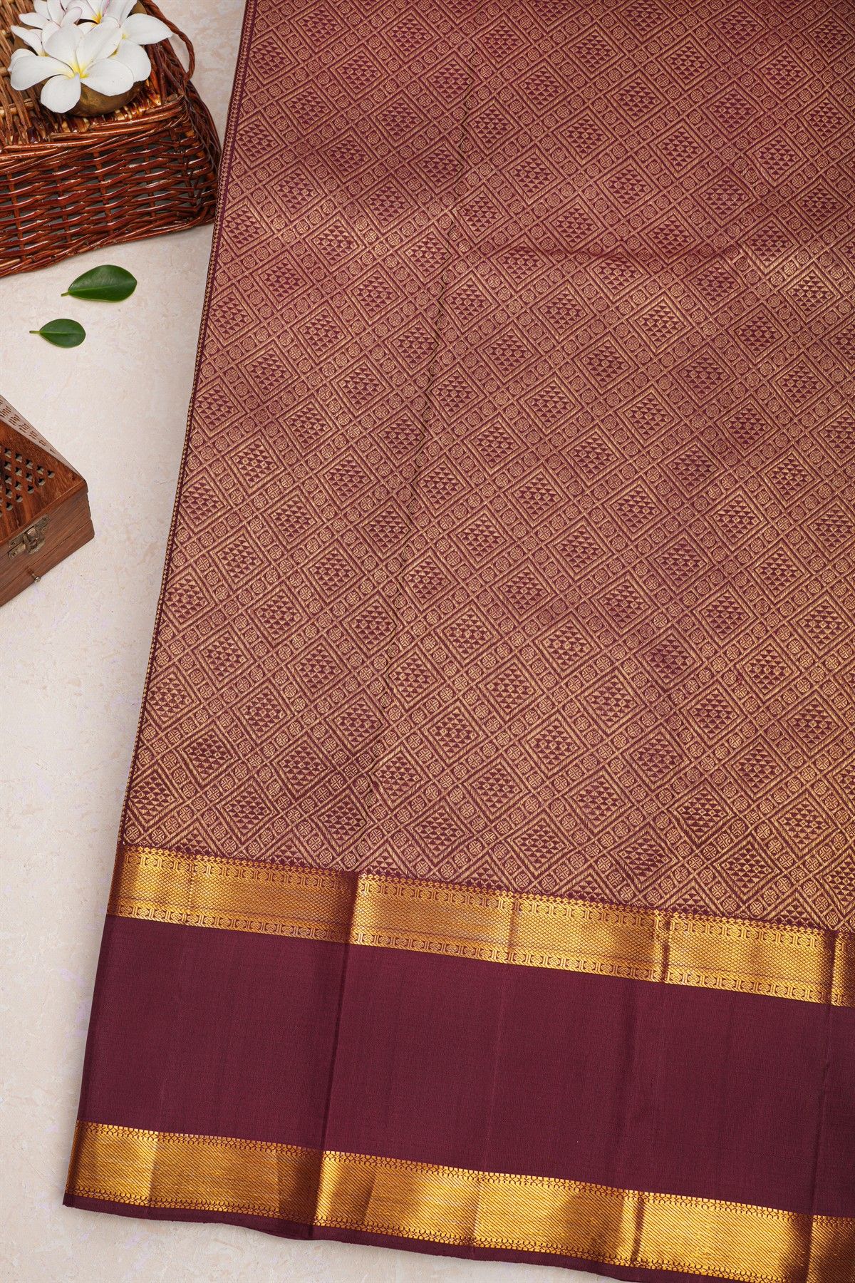 Kancheepuram Silk Wine Saree
