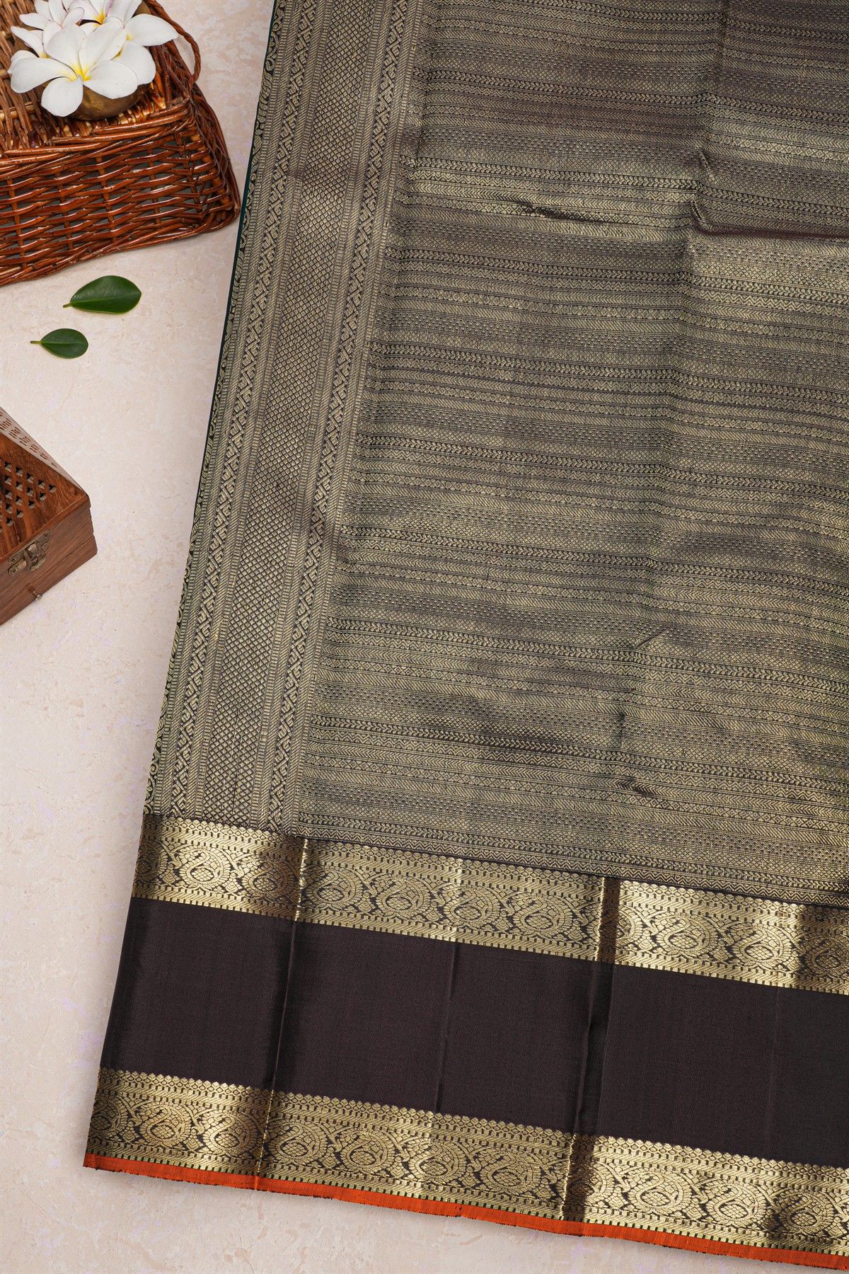Kancheepuram Silk Teal Blue Saree