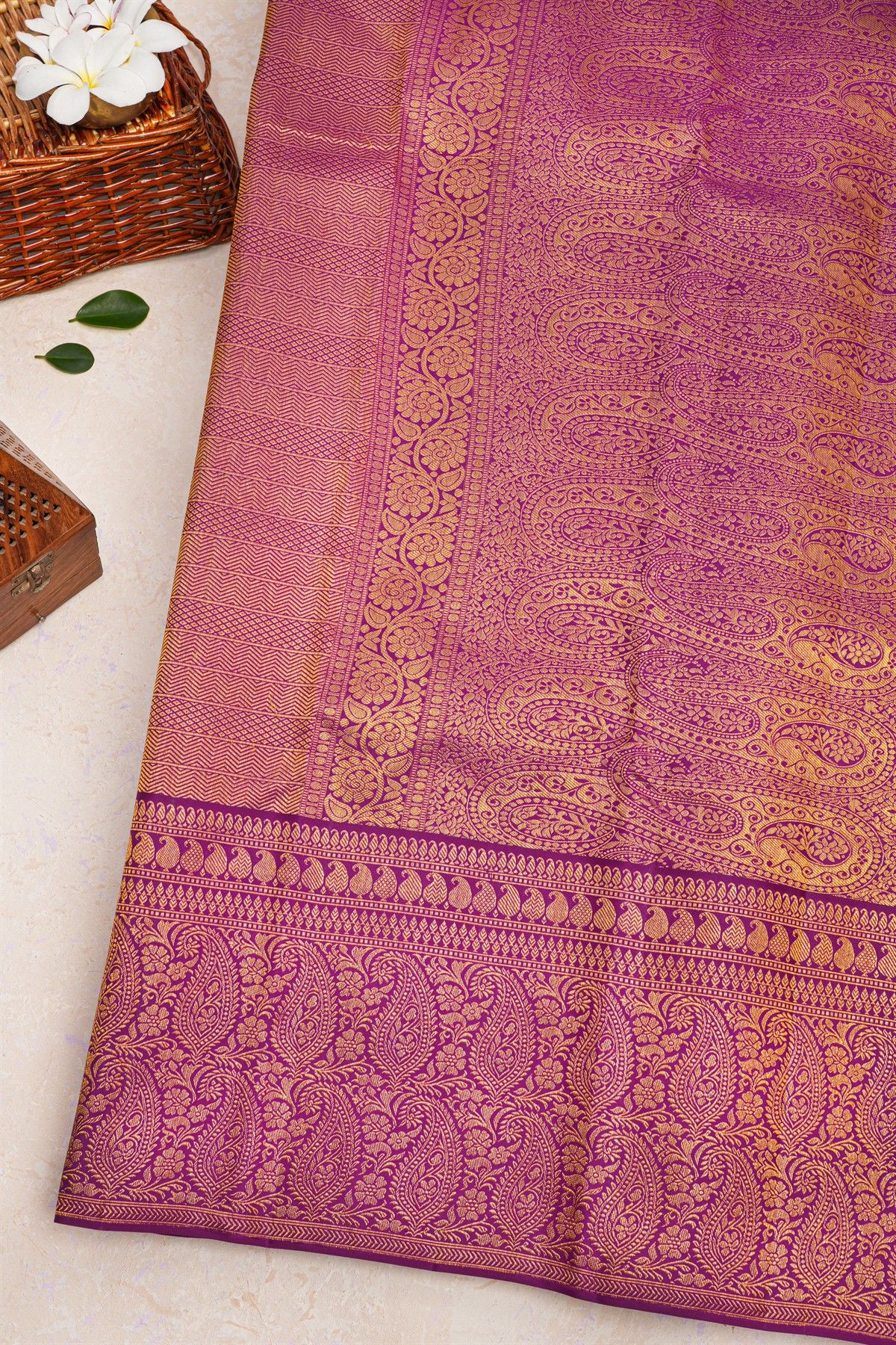 Kancheepuram Silk Bottle Green Saree