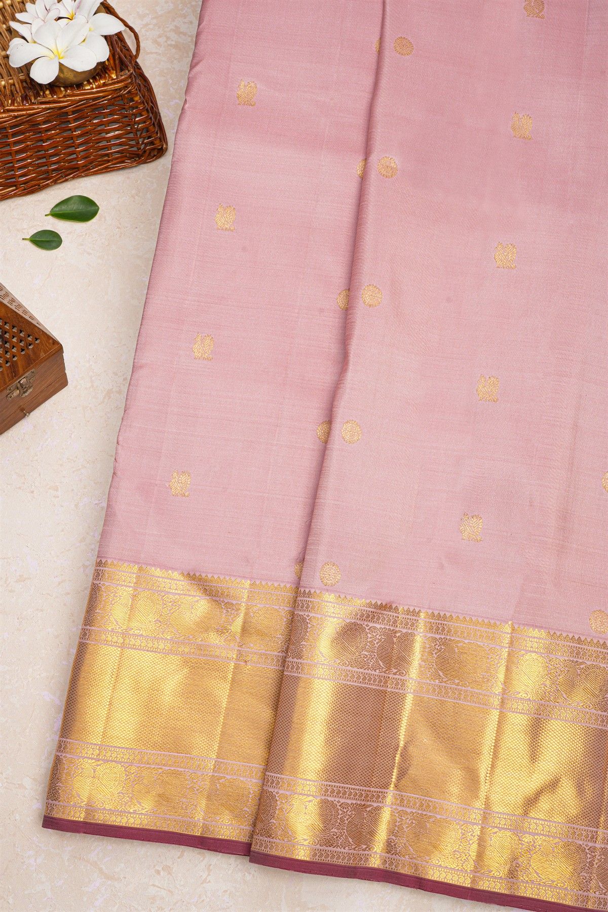 Kancheepuram Silk Baby Pink Saree