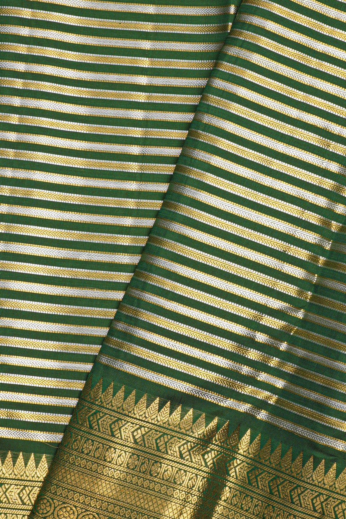 Kancheepuram Silk Bottle Green Saree