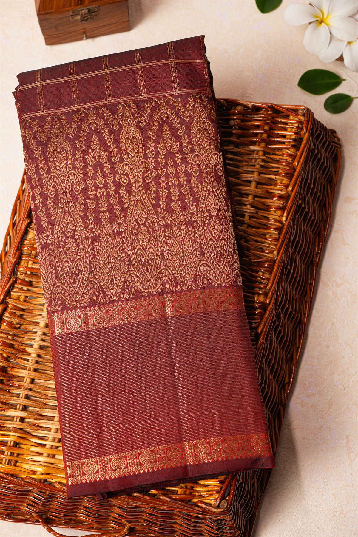 Kancheepuram Silk Maroon Saree