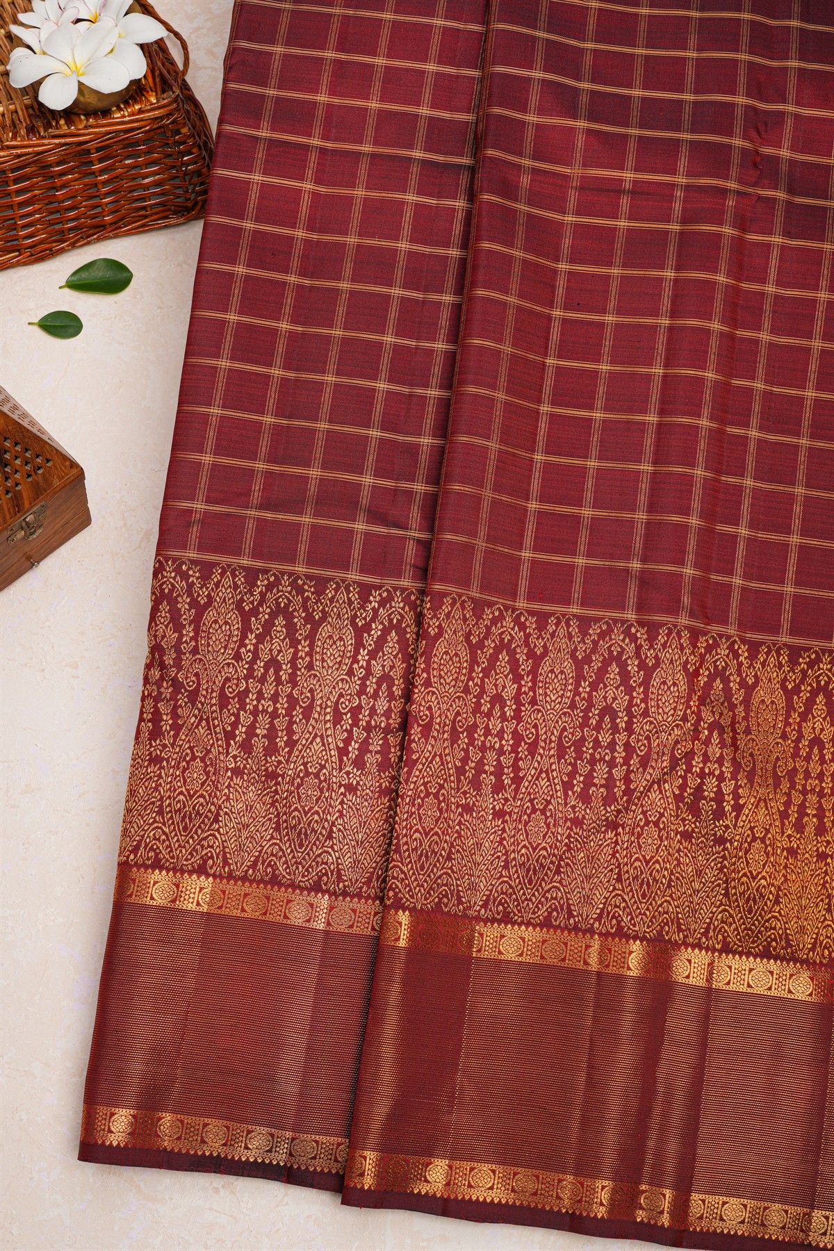 Kancheepuram Silk Maroon Saree
