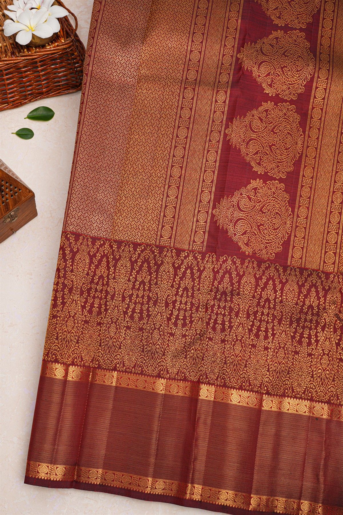 Kancheepuram Silk Maroon Saree