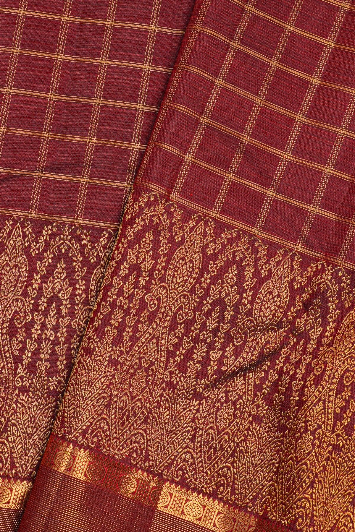 Kancheepuram Silk Maroon Saree