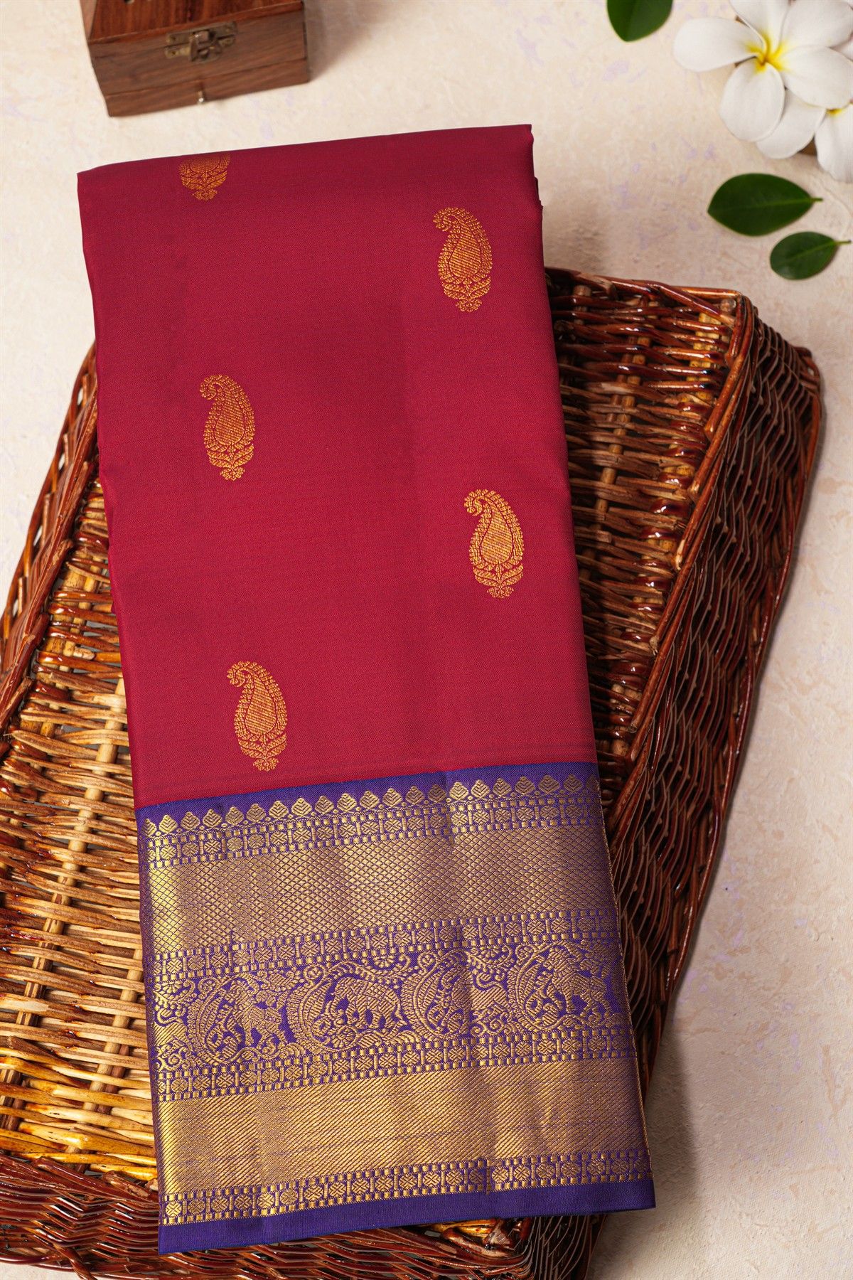 Kancheepuram Silk Maroon Saree