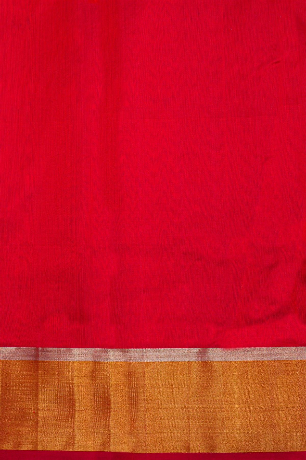 Chanderi Sico Red Saree