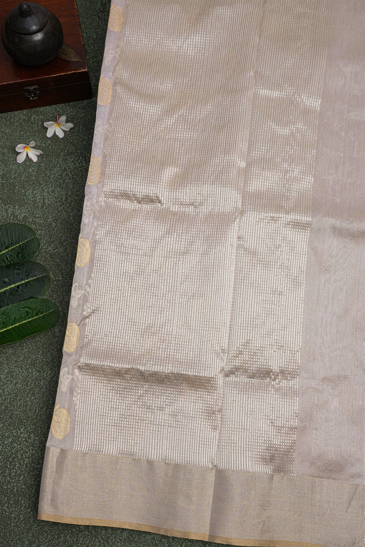 Chanderi Sico Beige Saree