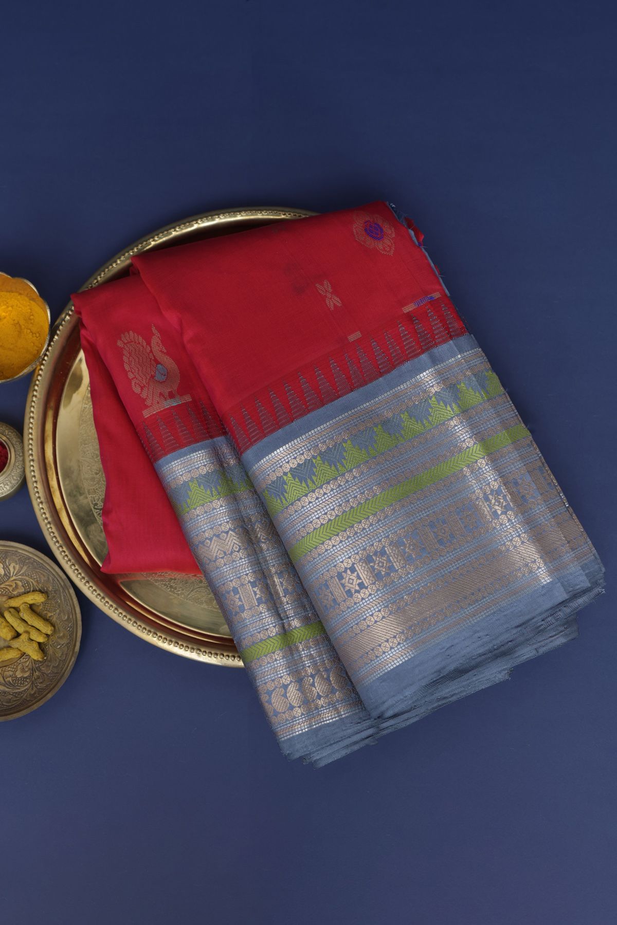 Kuppadam Silk Maroon Saree