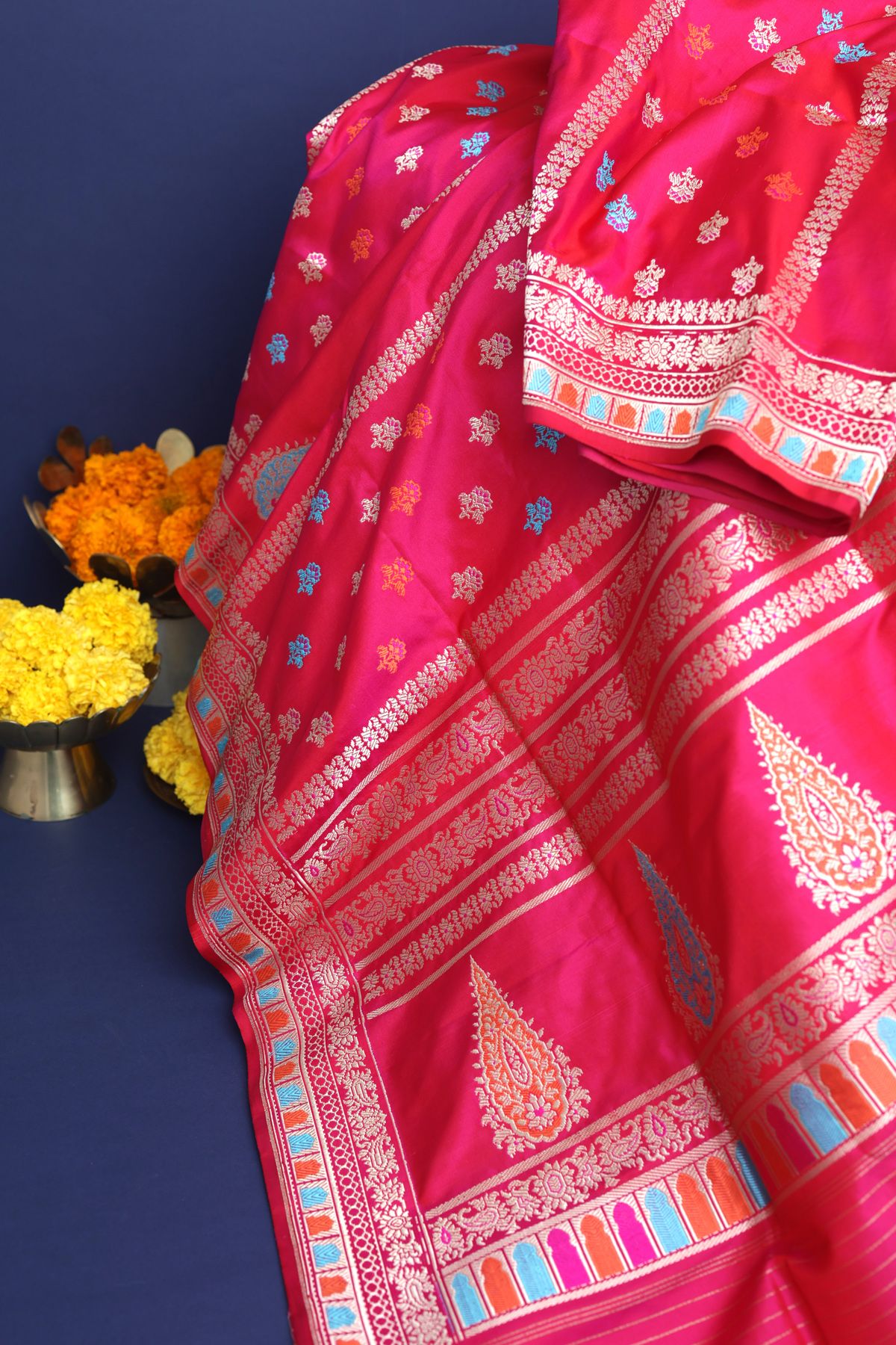 Banarasi Silk Pink Saree