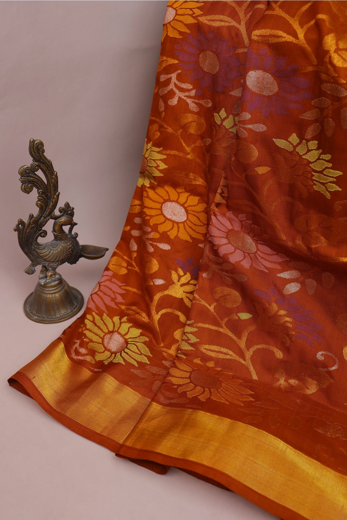 Uppada Silk Rust Saree