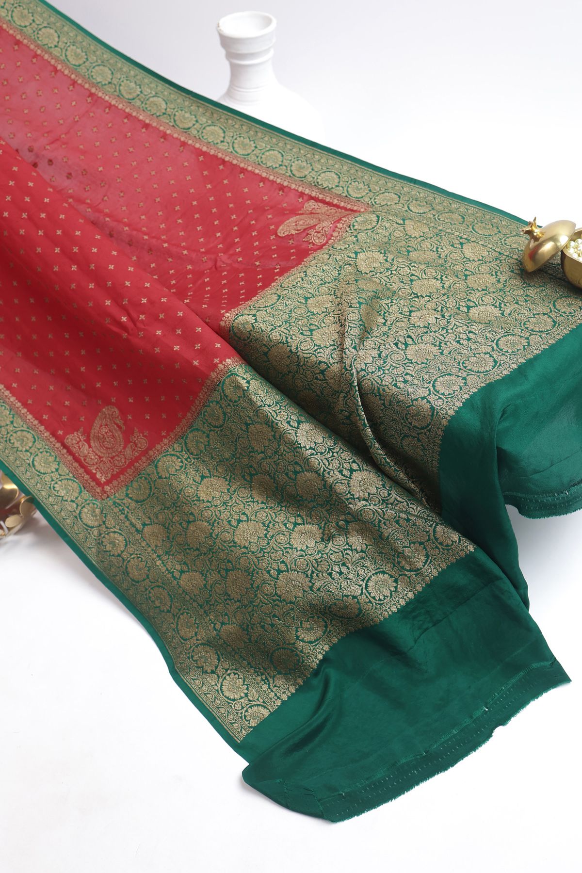 Banarasi Georgette Red Saree